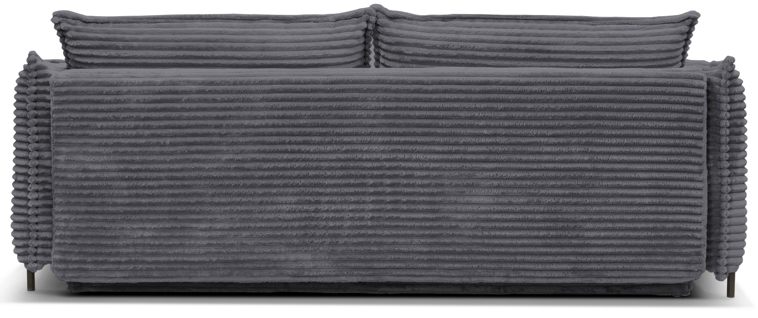 Kanapa rozkładana trzyosobowa Amalfi z pojemnikiem ciemnoszara gruby sztruks