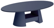 Stolik kawowy Flawelly 160x90 cm granatowy mat