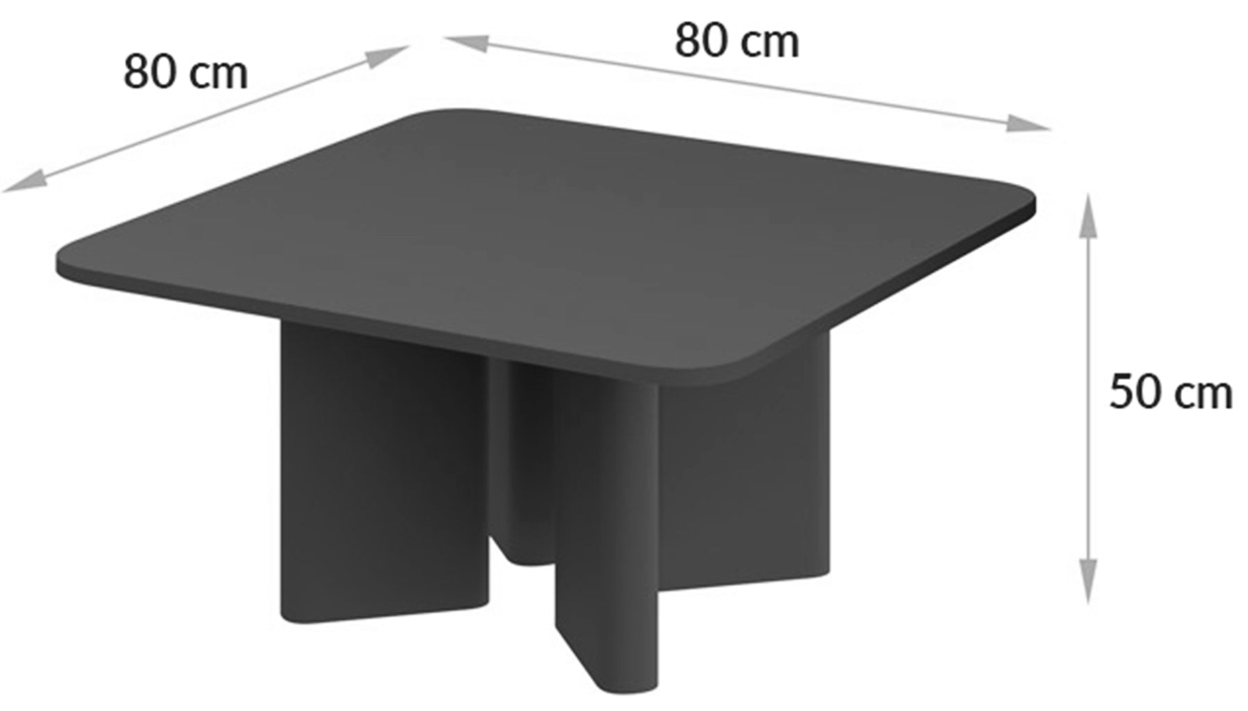 Stolik kawowy Rallity 80x80 cm miętowy mat