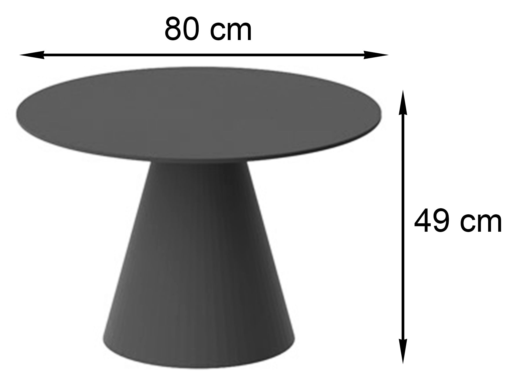 Stolik kawowy Ritelly okrągły 80 cm granatowy mat