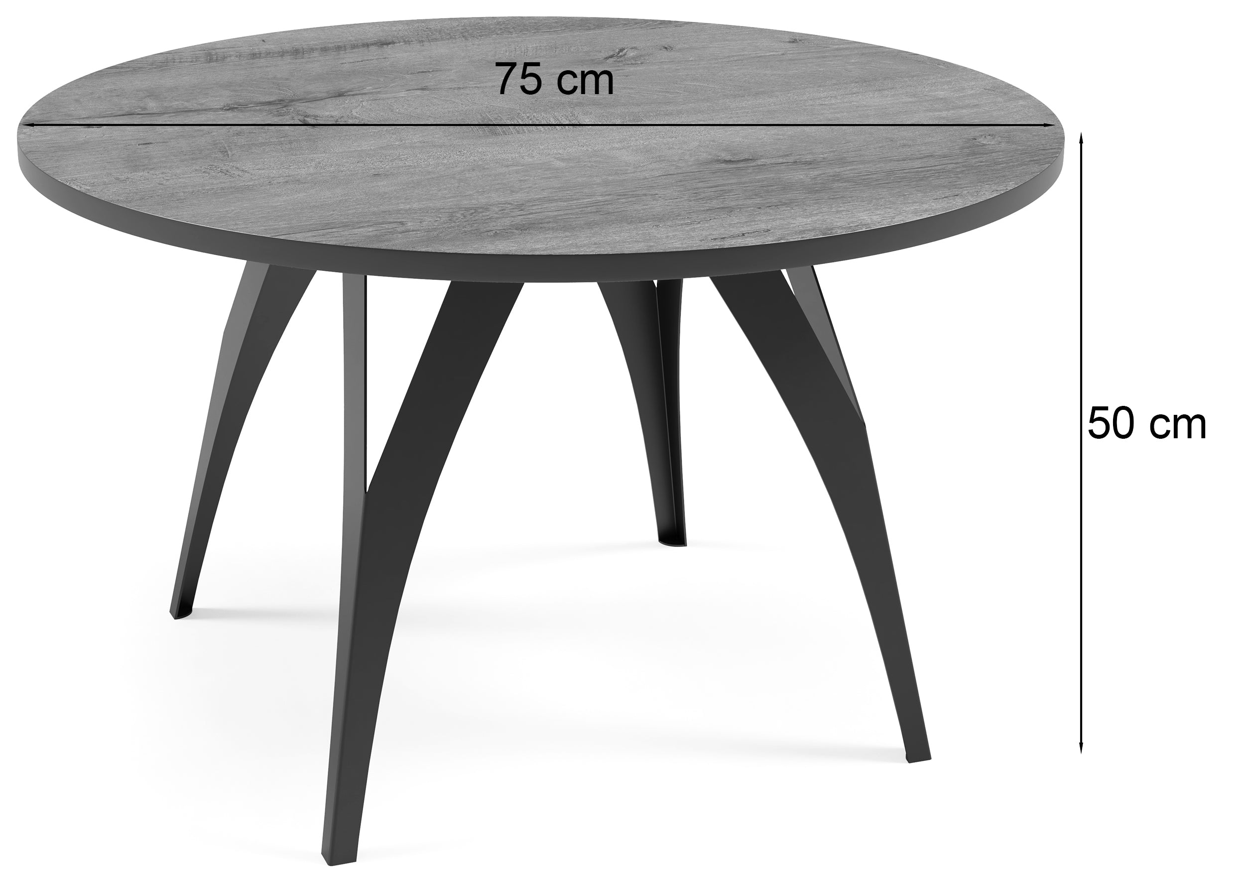Stolik kawowy Mornize okrągły 75 cm Dąb Craft