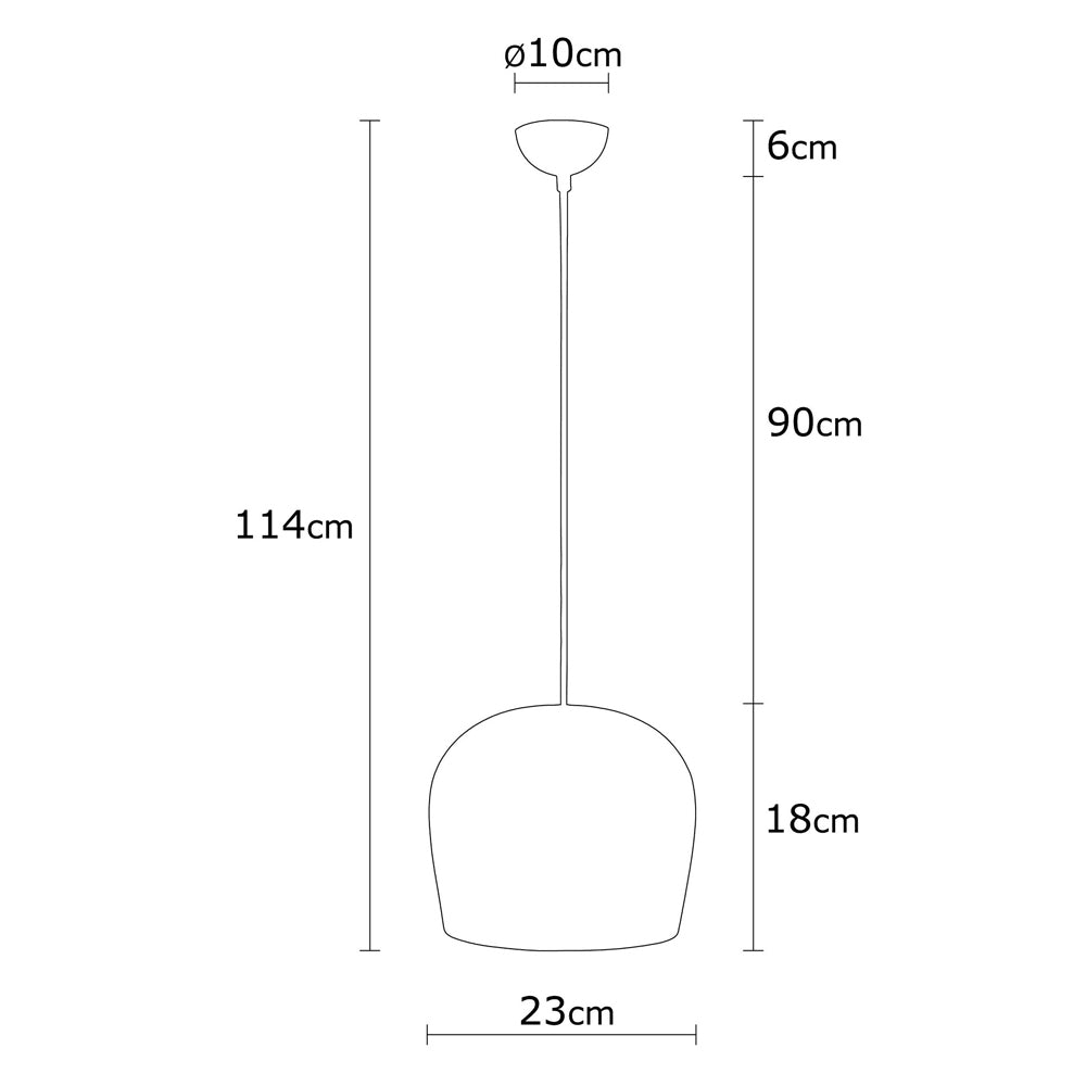 Lampa wisząca Staice średnica 23 cm czarna
