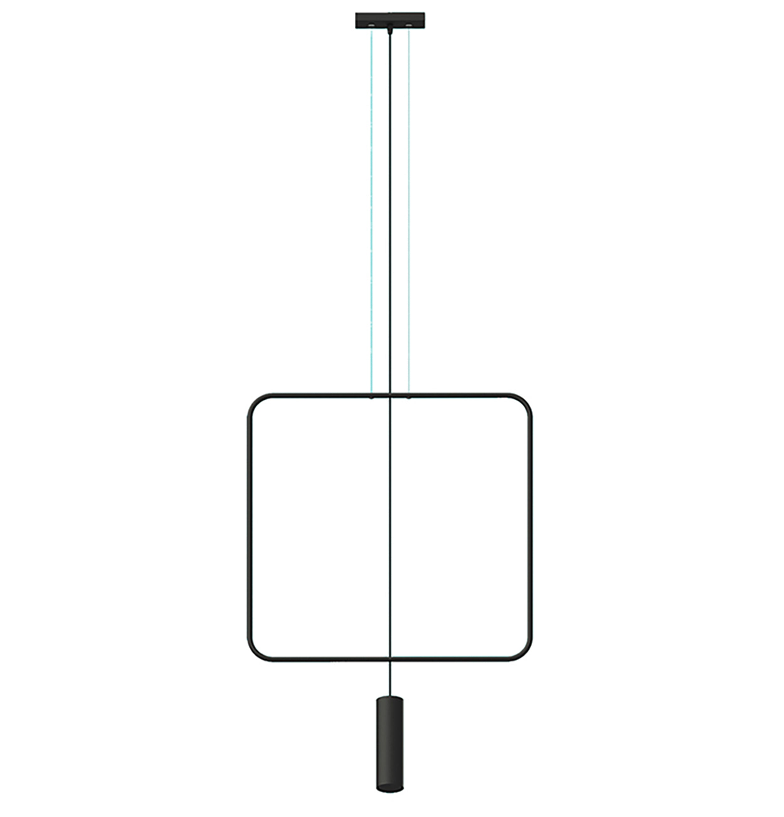 Lampa wisząca Blumify 61 cm czarna
