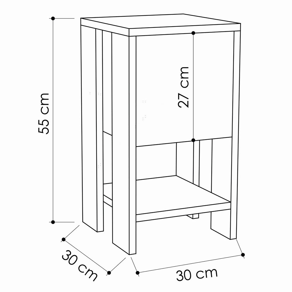 Szafka nocna Emeno minimalistyczna antracytowa