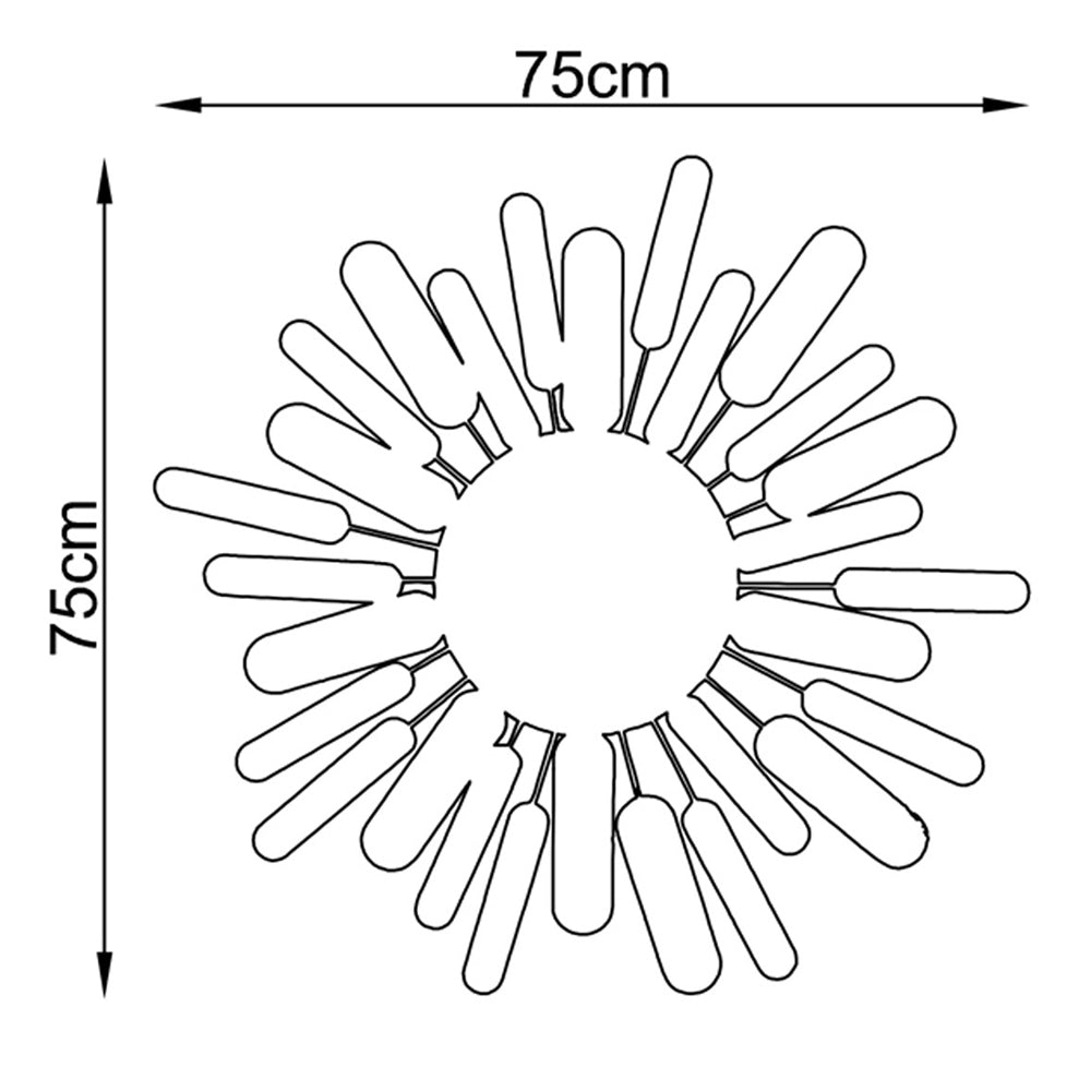Lustro Hystrix 75 cm wielokolorowe