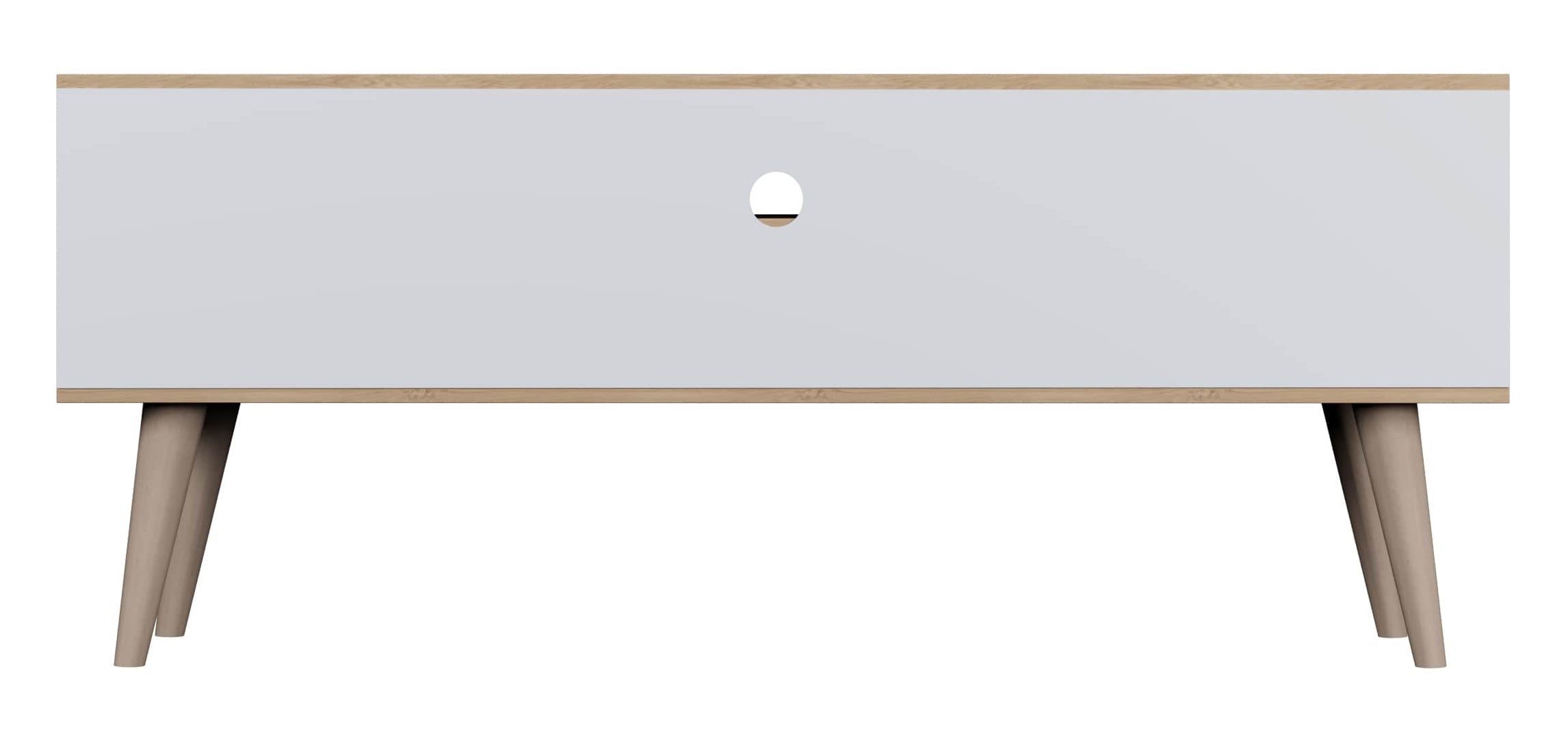 Szafka RTV Damally 120 cm dąb artisan/biała