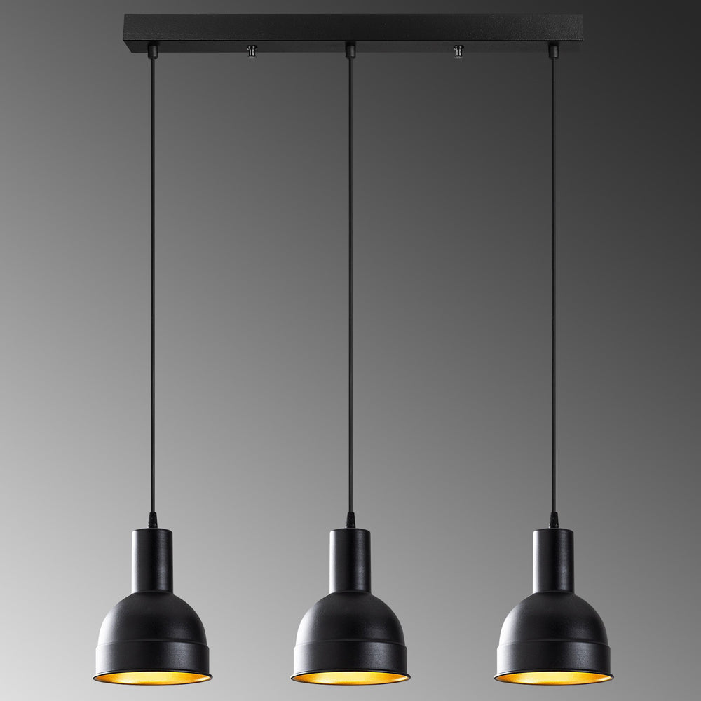 Lampa wisząca Watleva x3 czarna