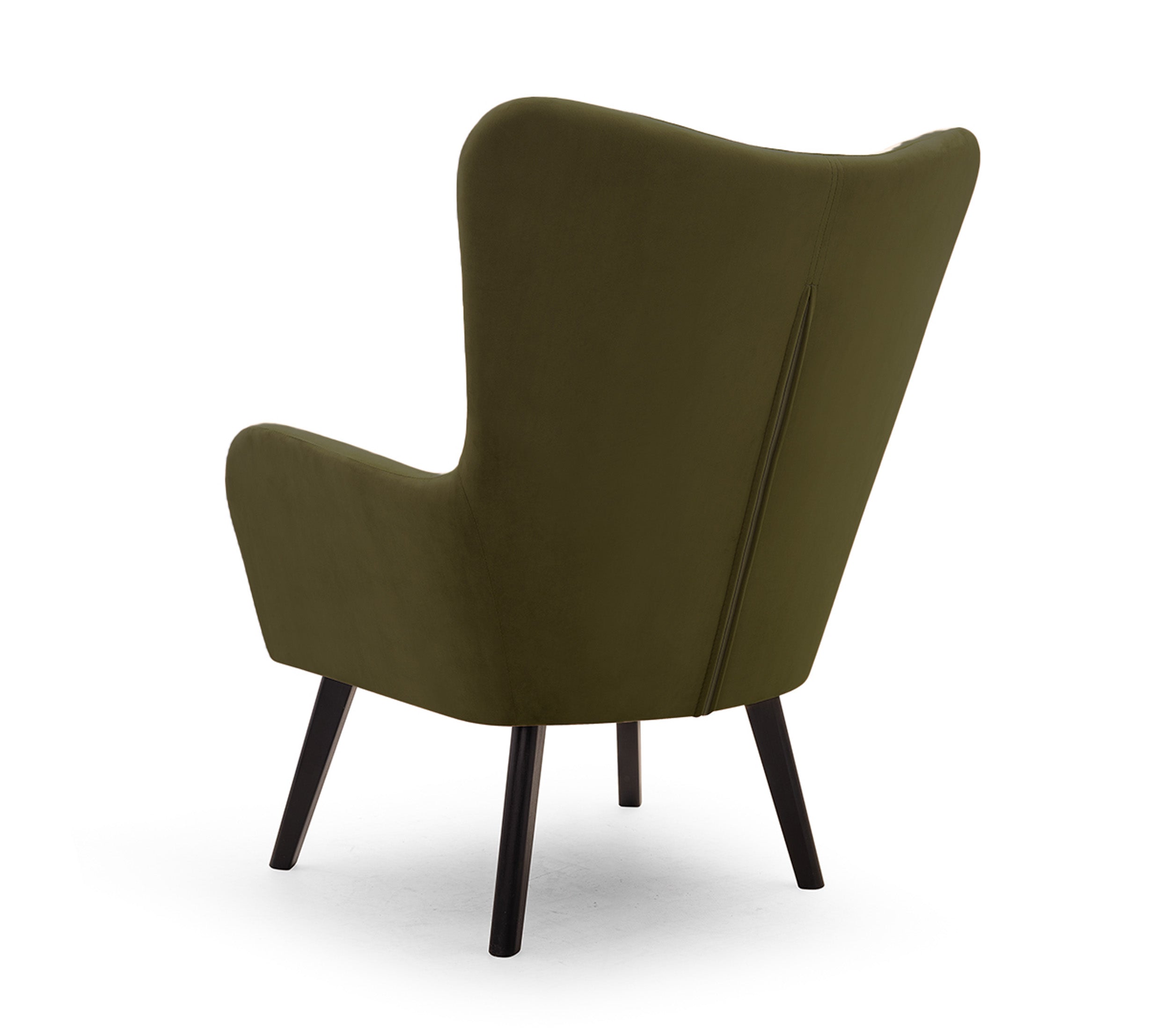 Fotel kubełkowy Lari  oliwkowy velvet