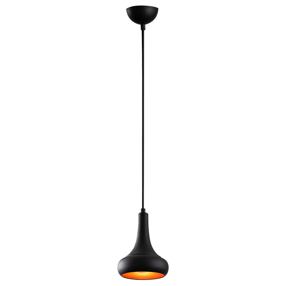 Lampa wisząca Staice nowoczesna średnica 16 cm czarna