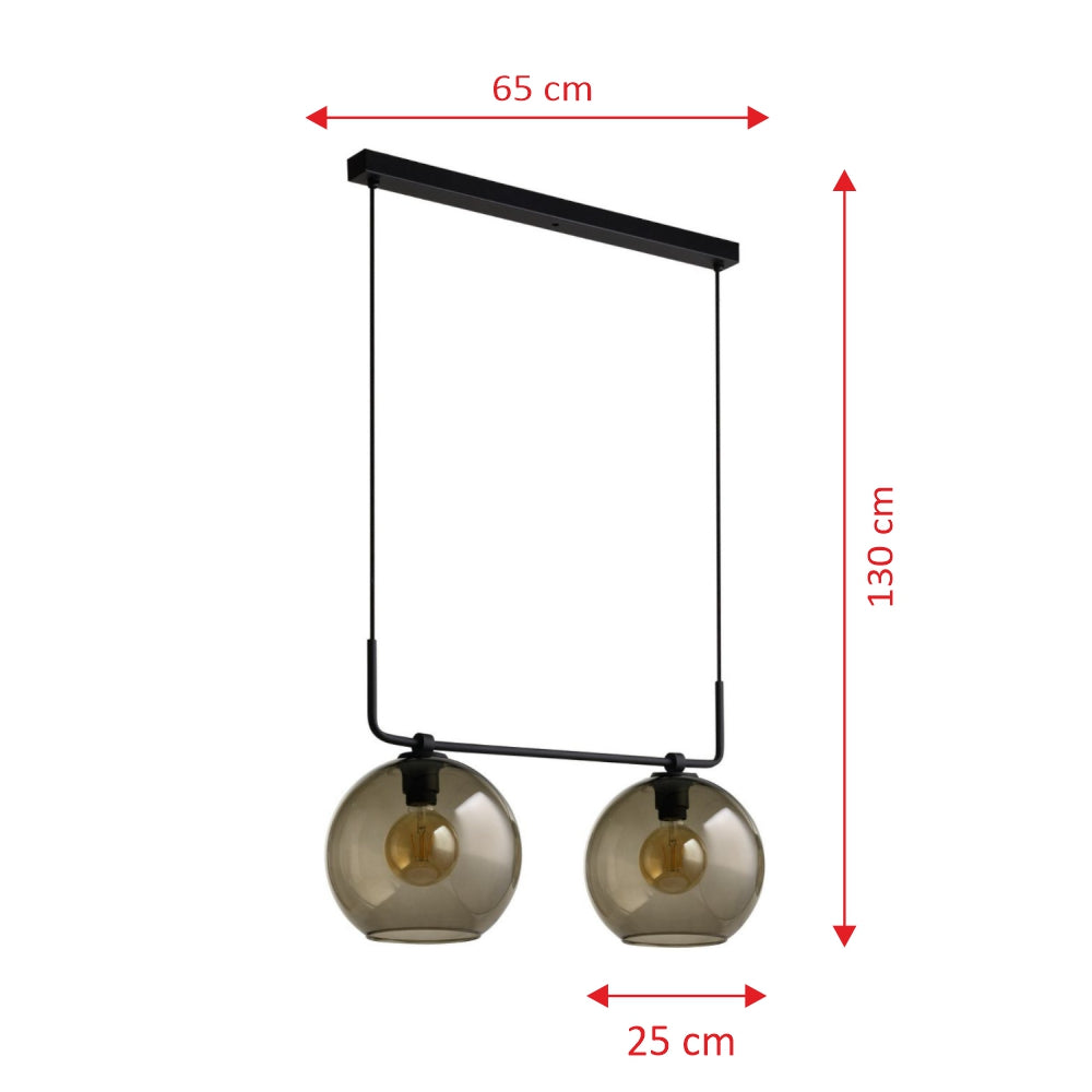Lampa wisząca Monaco x2 dymiona 9363