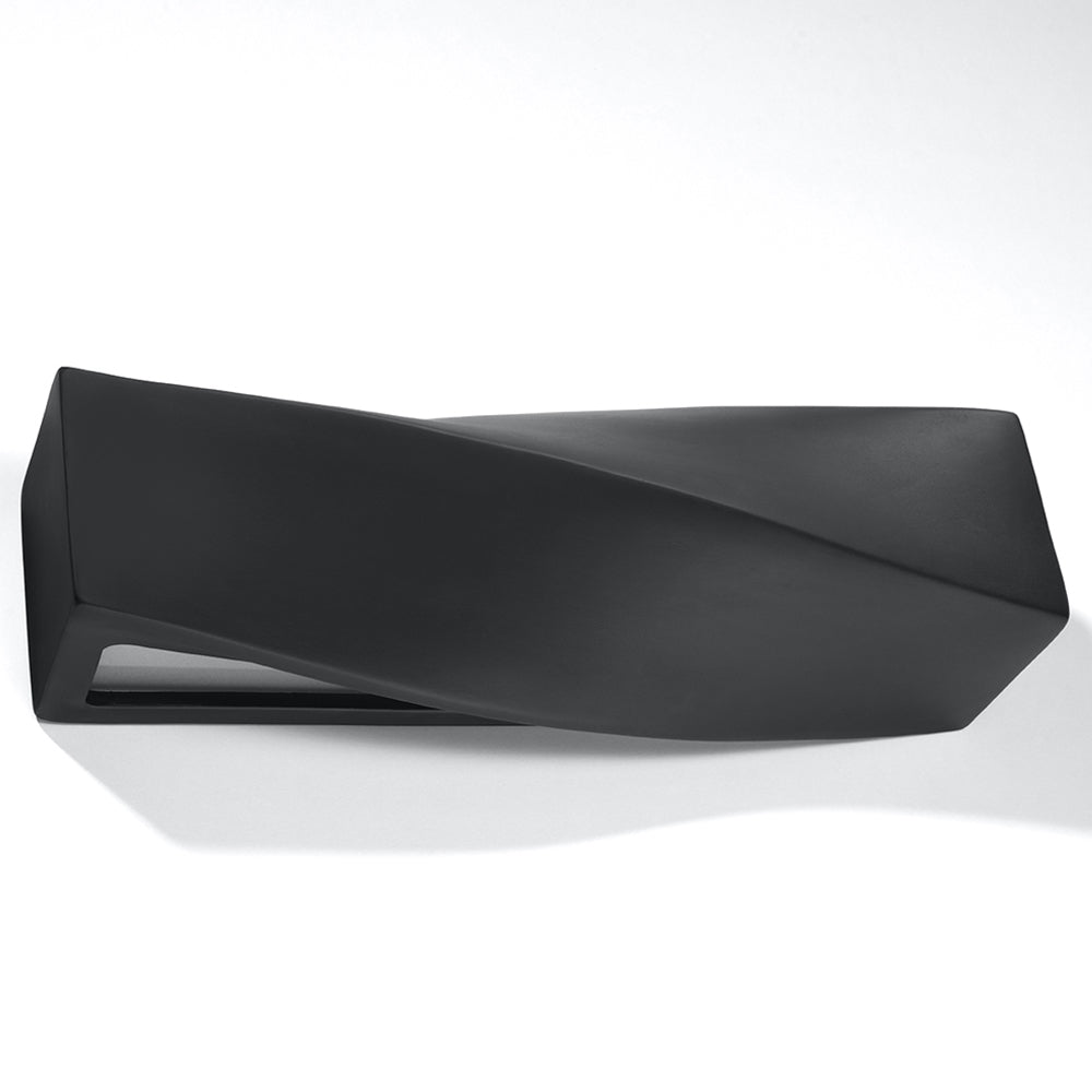 Kinkiet ścienny Siegg z ceramiki 42 cm czarny
