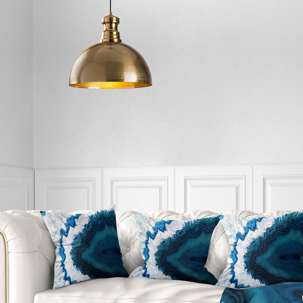 Lampa wisząca Theyro półokrągła średnica 40 cm złota