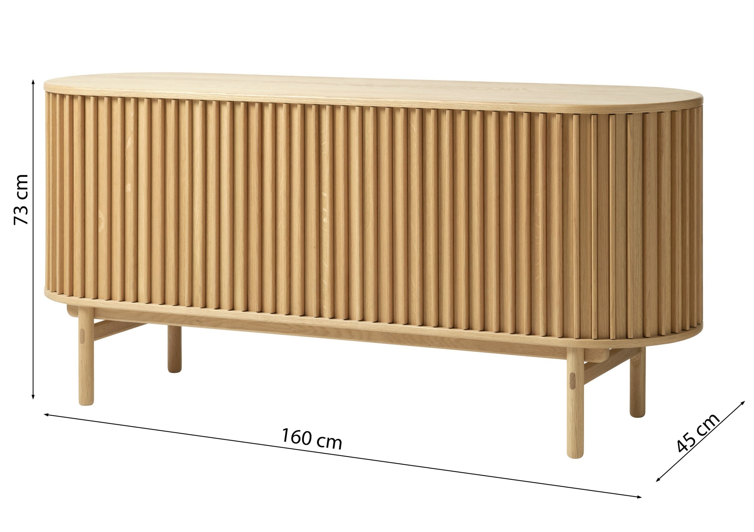 Komoda szeroka Yoffers 160 cm dąb