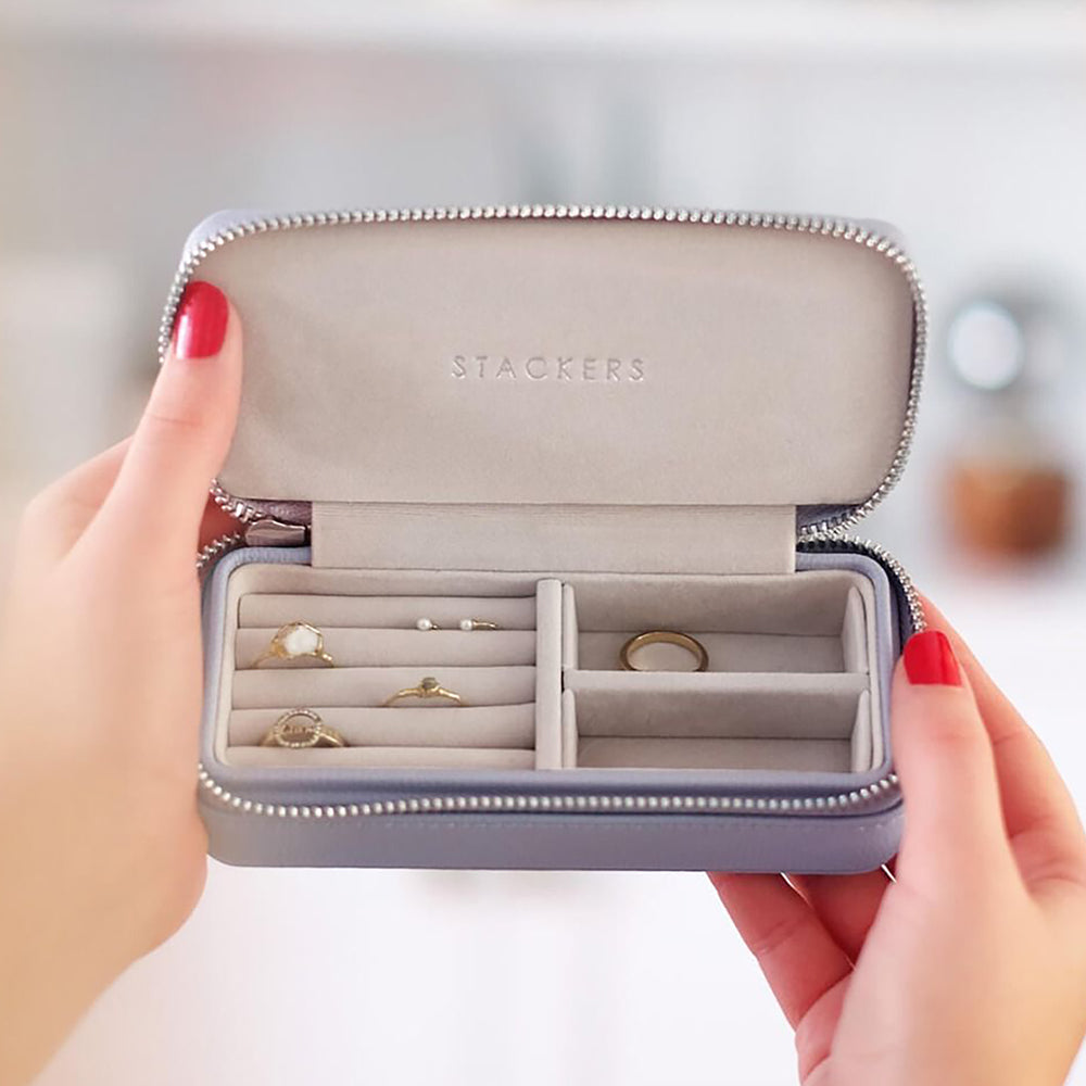 Organizer na biżuterię Pebble Medium Travel Jewellery Box lawendowy