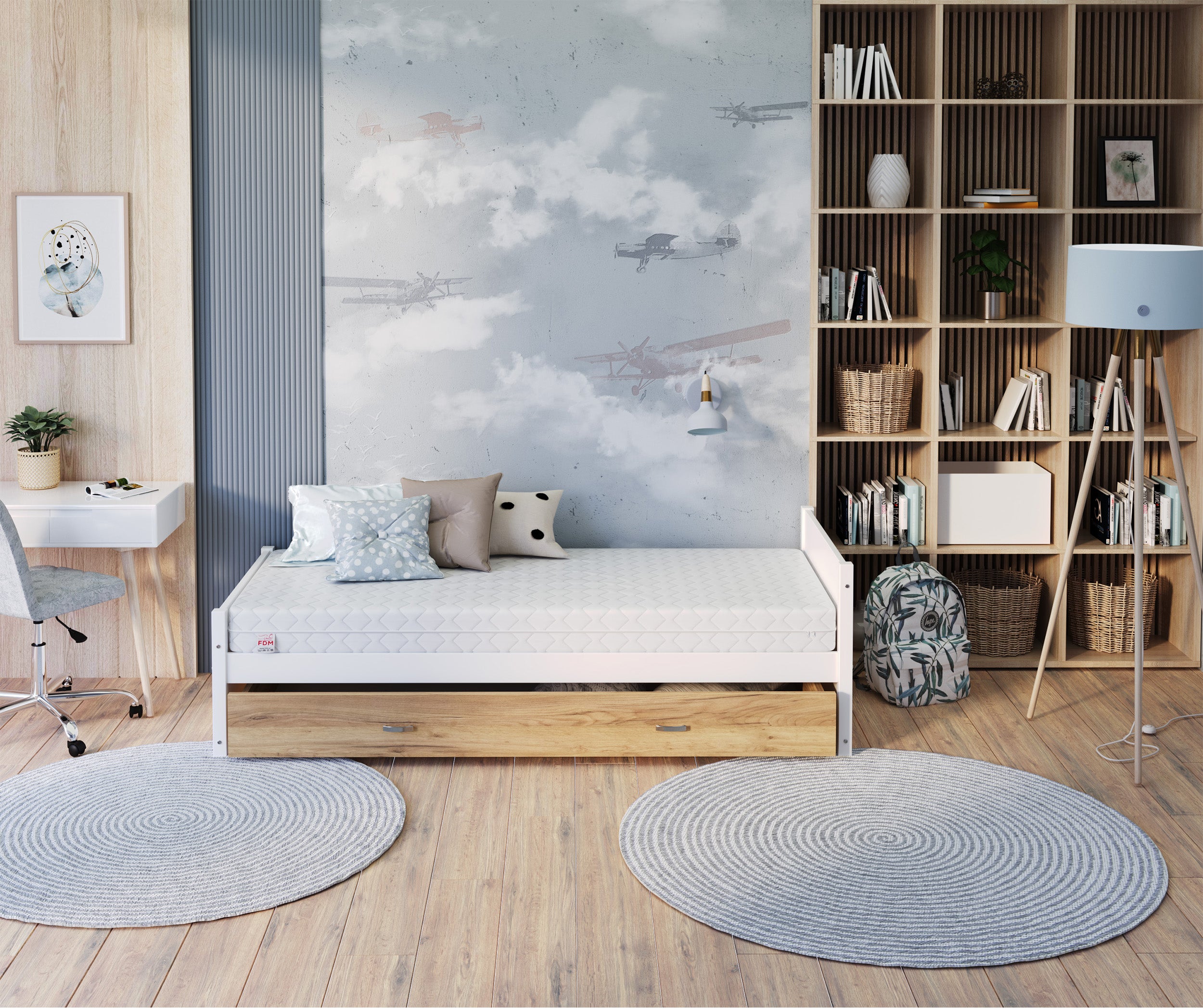 Materac dla dzieci 80x190 cm Achinam z kokosem