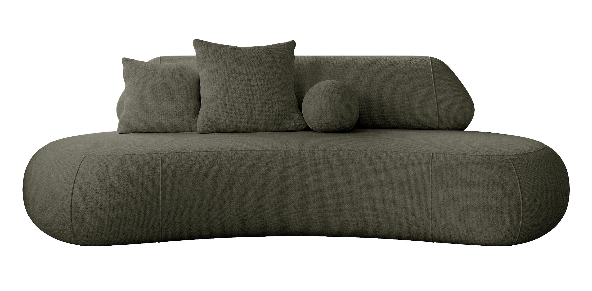 Sofa trzyosobowa Balme zielona w tkaninie łatwoczyszczącej