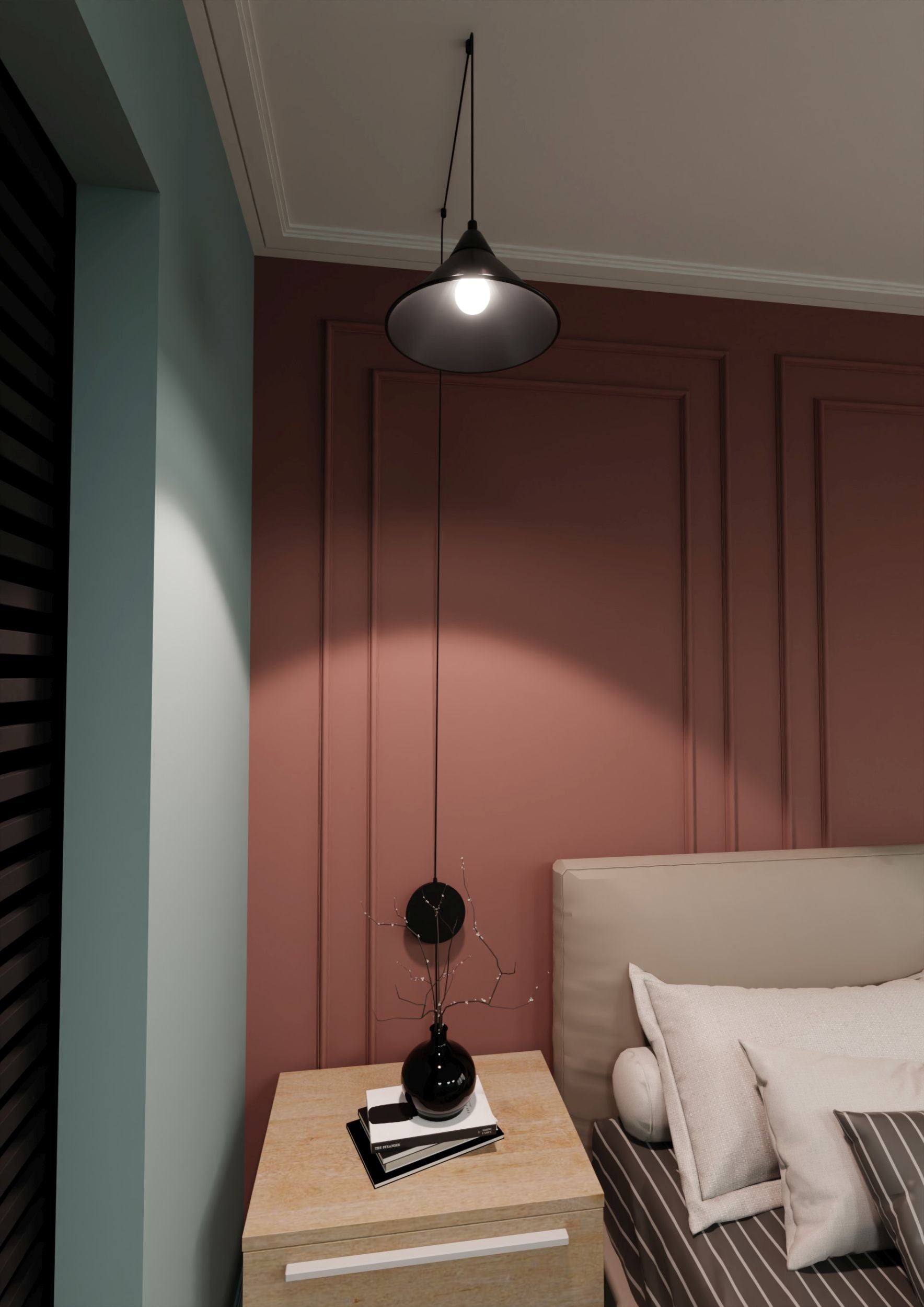 Lampa wisząca Banessy na wysięgniku czarna x1