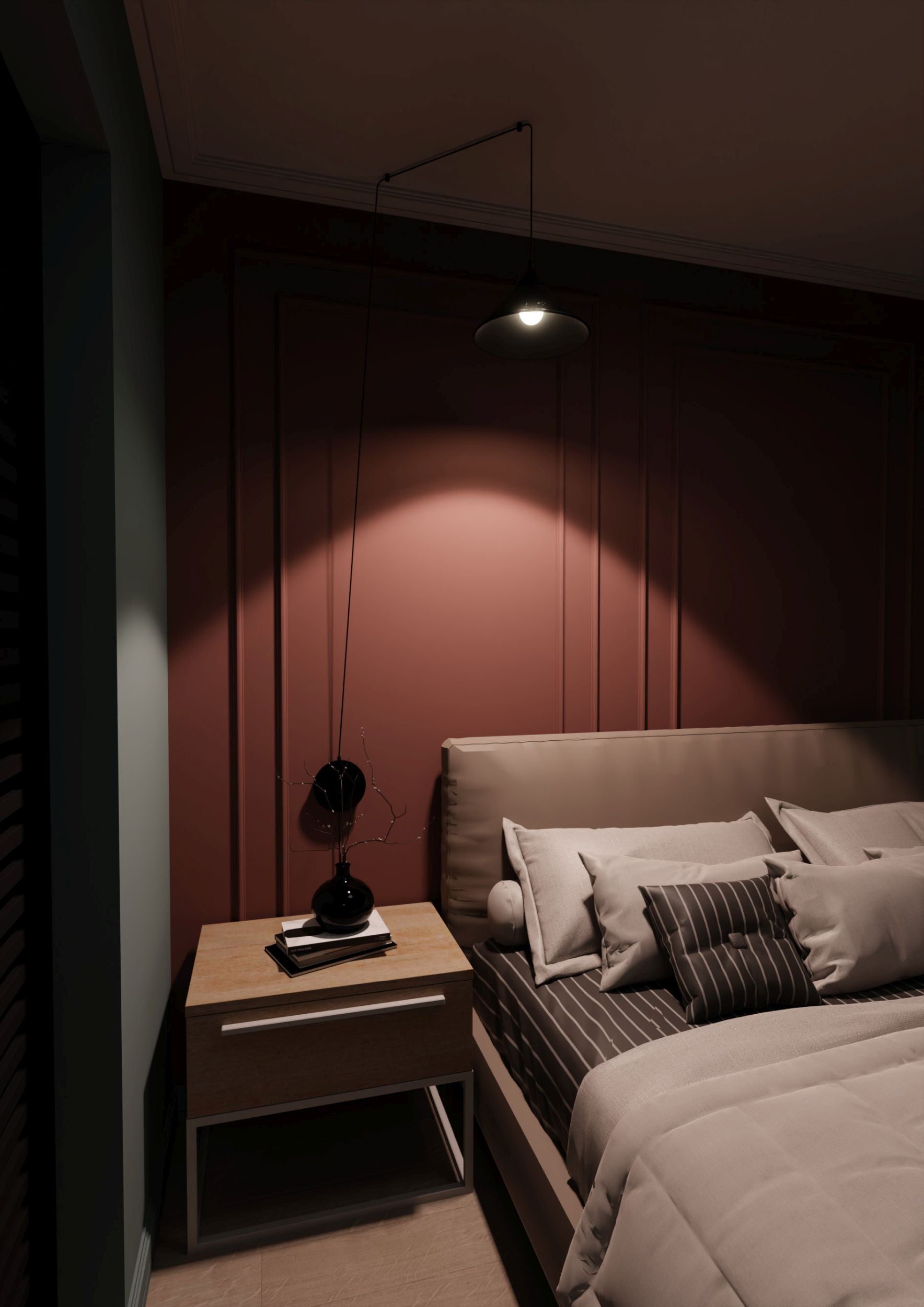 Lampa wisząca Banessy na wysięgniku czarna x1