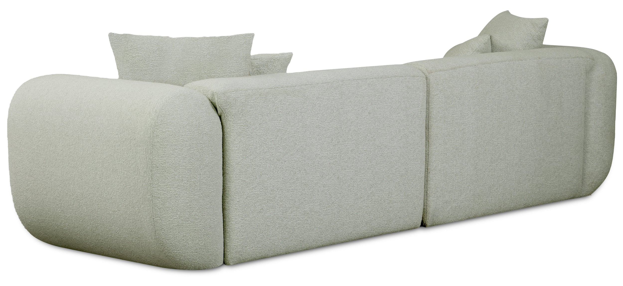 Narożnik modułowy Baomi L-kształtny lewostronny szałwiowy szenil