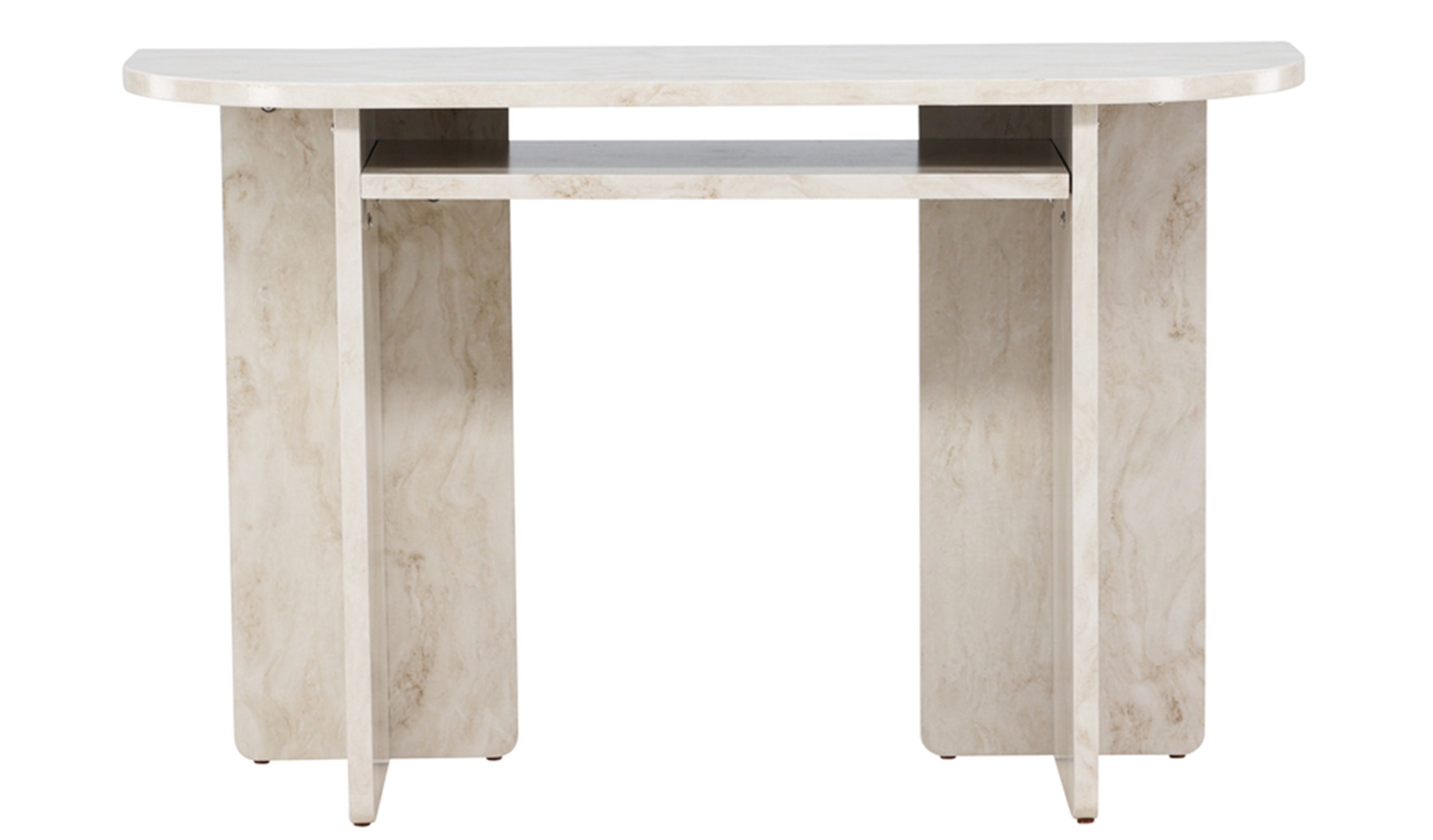 Stolik Bathally 120x40x75cm jasny marmur