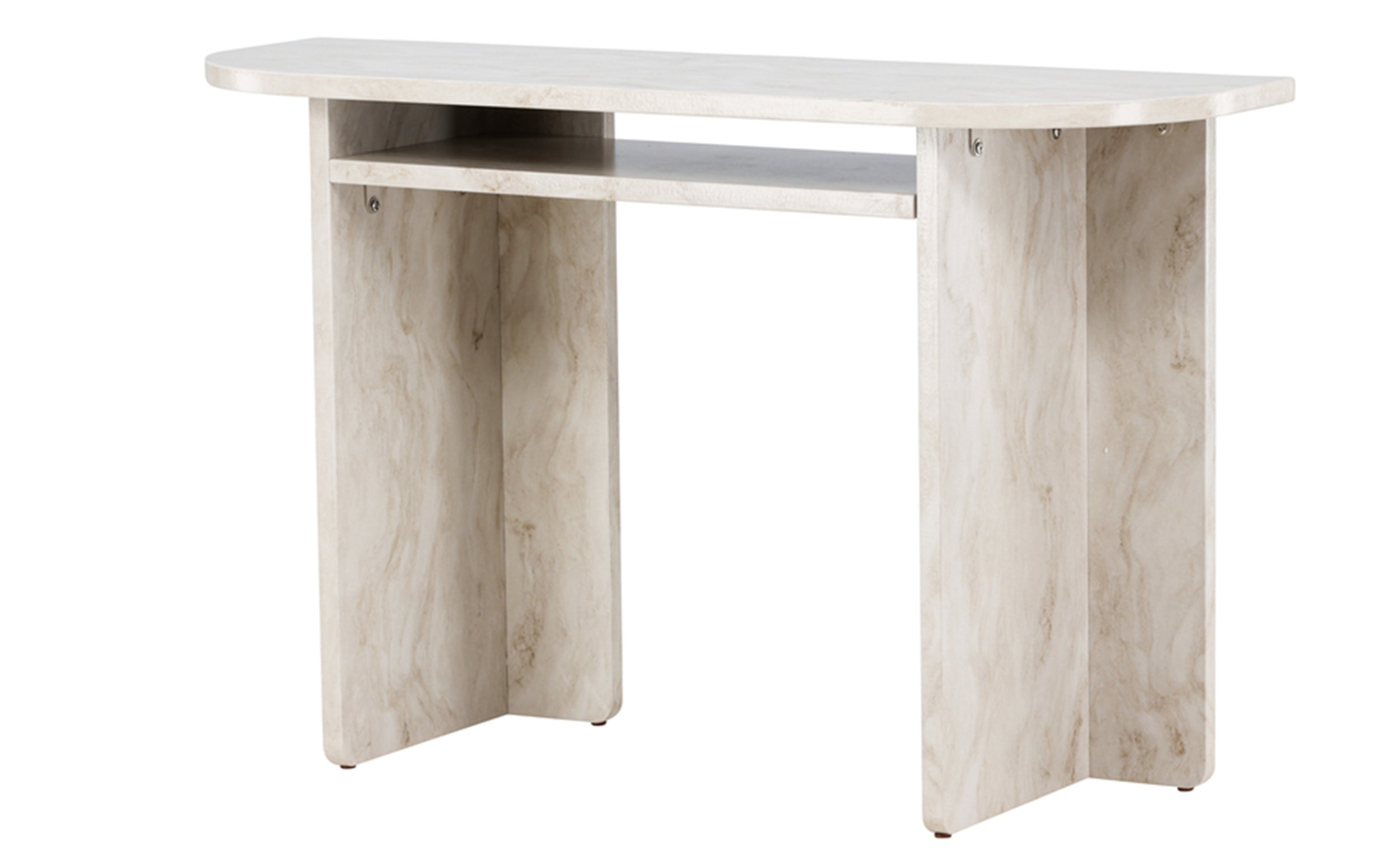 Stolik Bathally 120x40x75cm jasny marmur