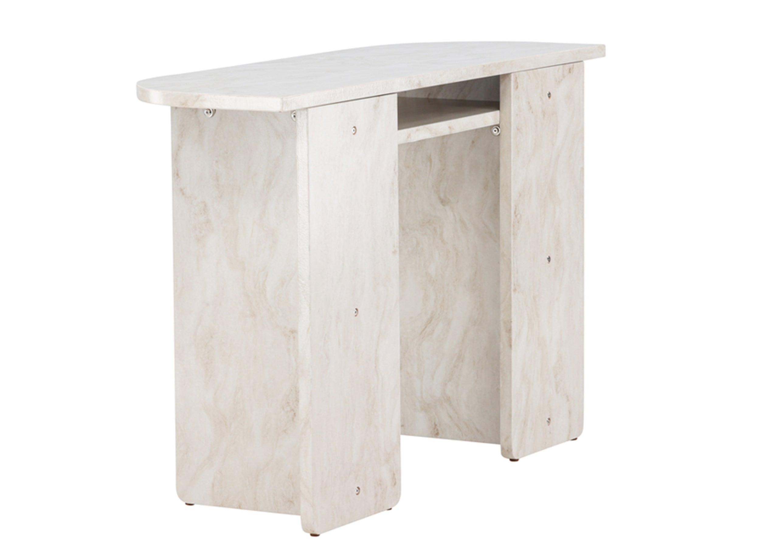 Stolik Bathally 120x40x75cm jasny marmur