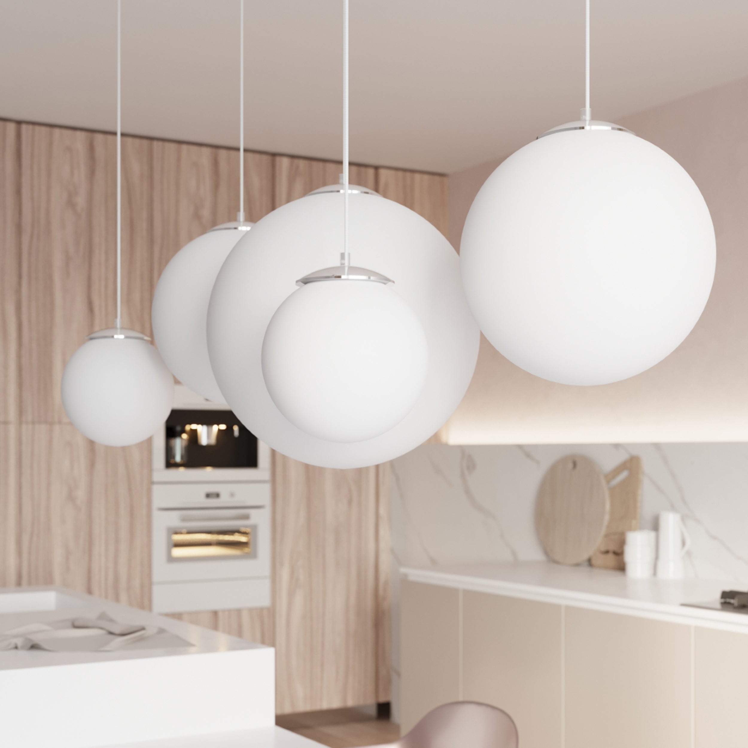 Lampa wisząca Blowly średnica 40 cm chromowana