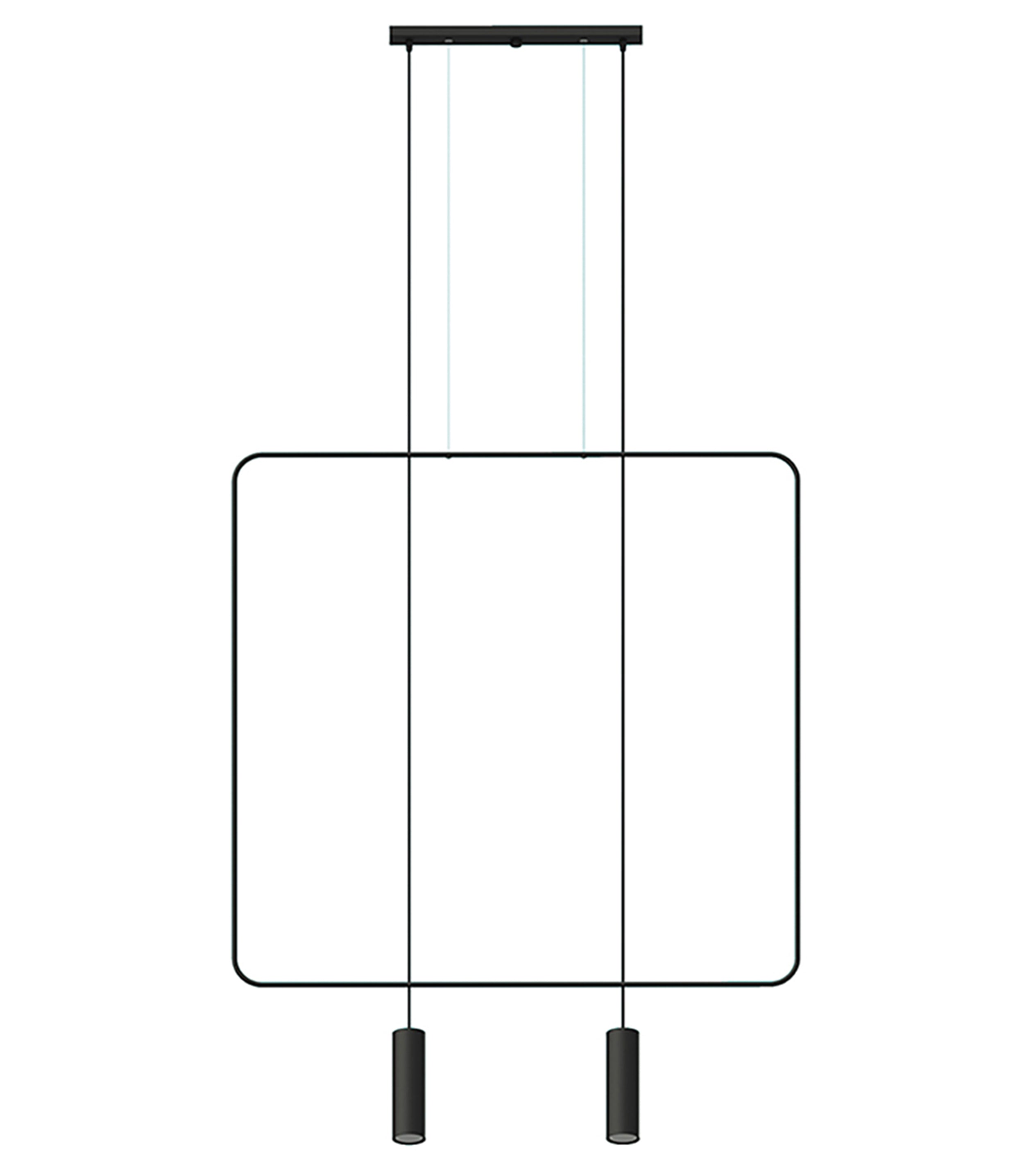 Lampa wisząca Blumify 100 cm czarna