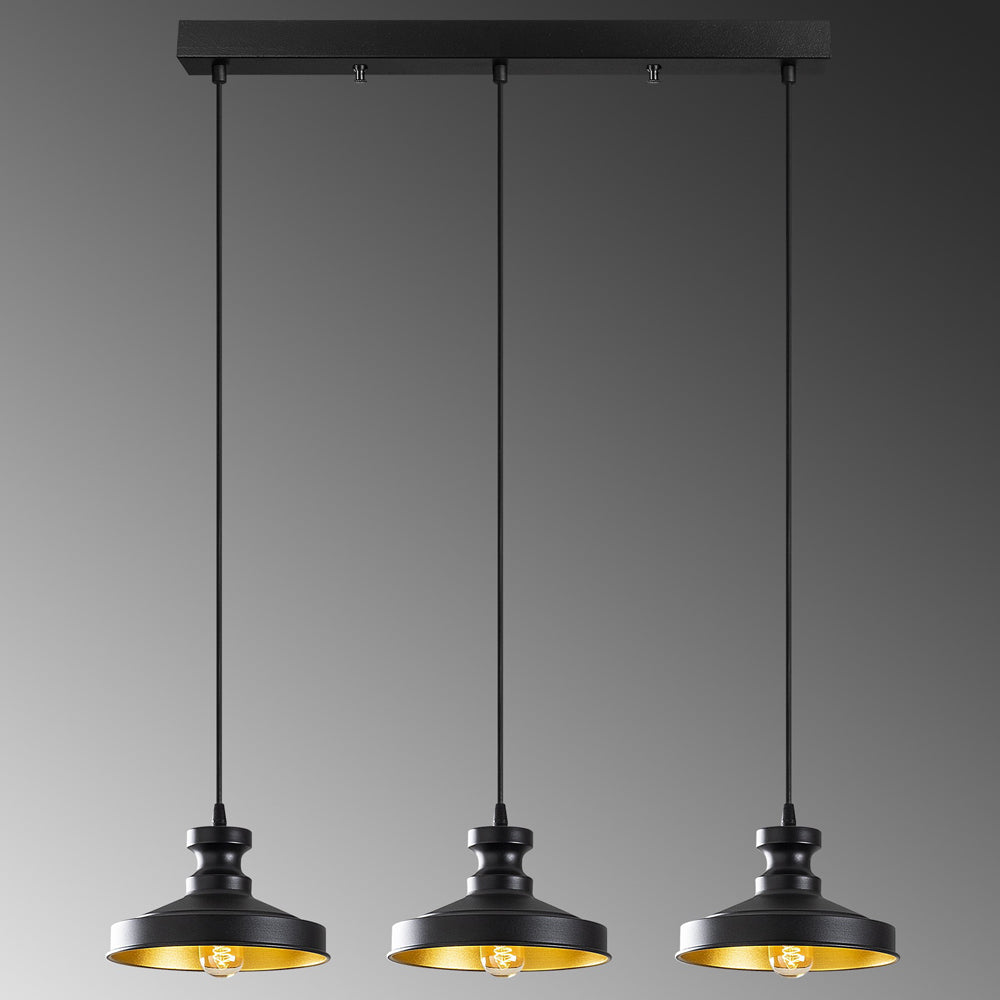 Lampa wisząca Novillian x3 czarna