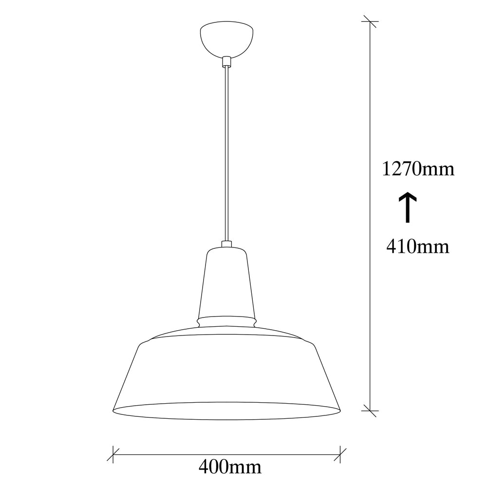 Lampa sufitowa Ardulace średnica 40 cm czarna