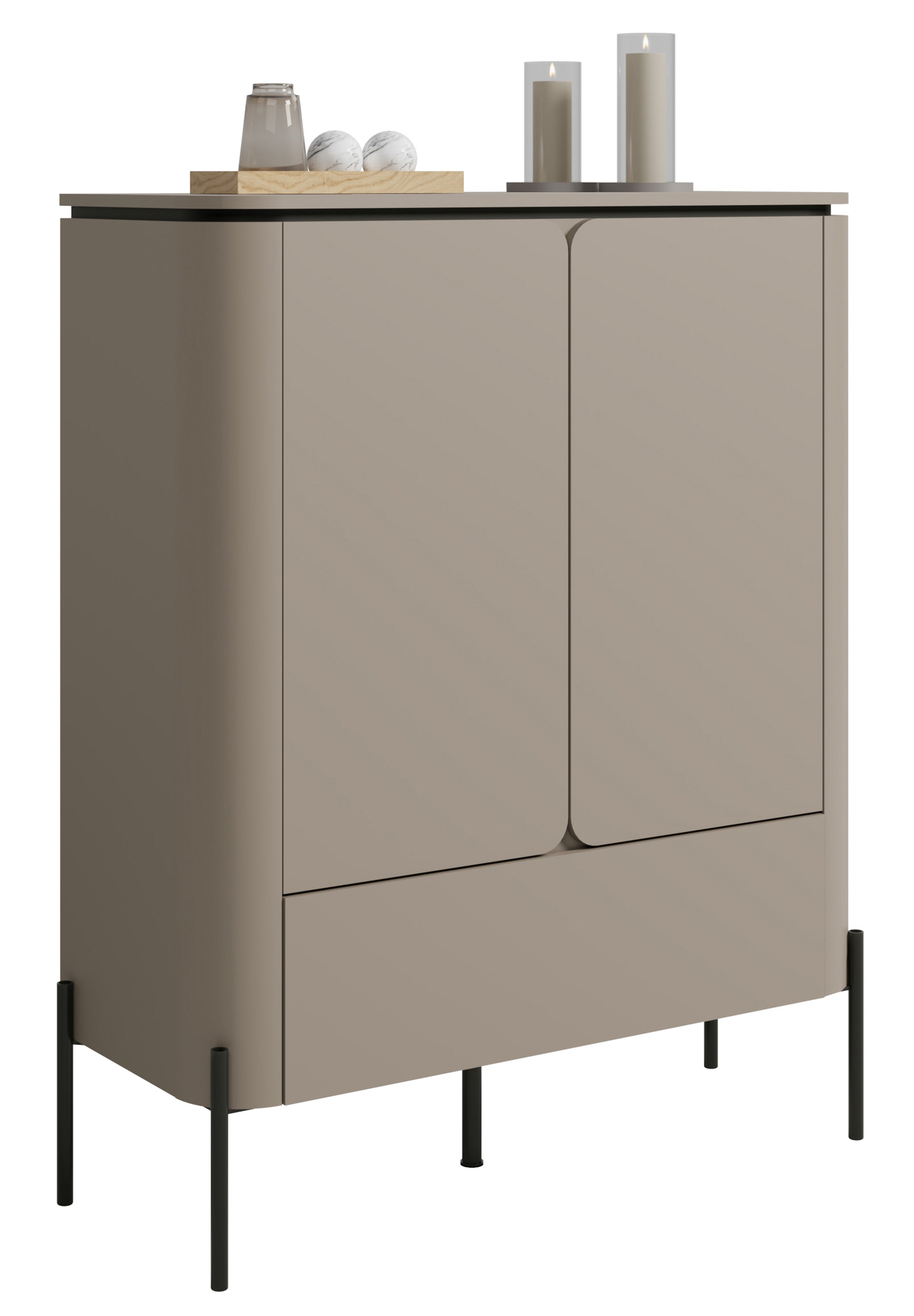 Komoda dwudrzwiowa Calderis z szufladą 98 cm congo