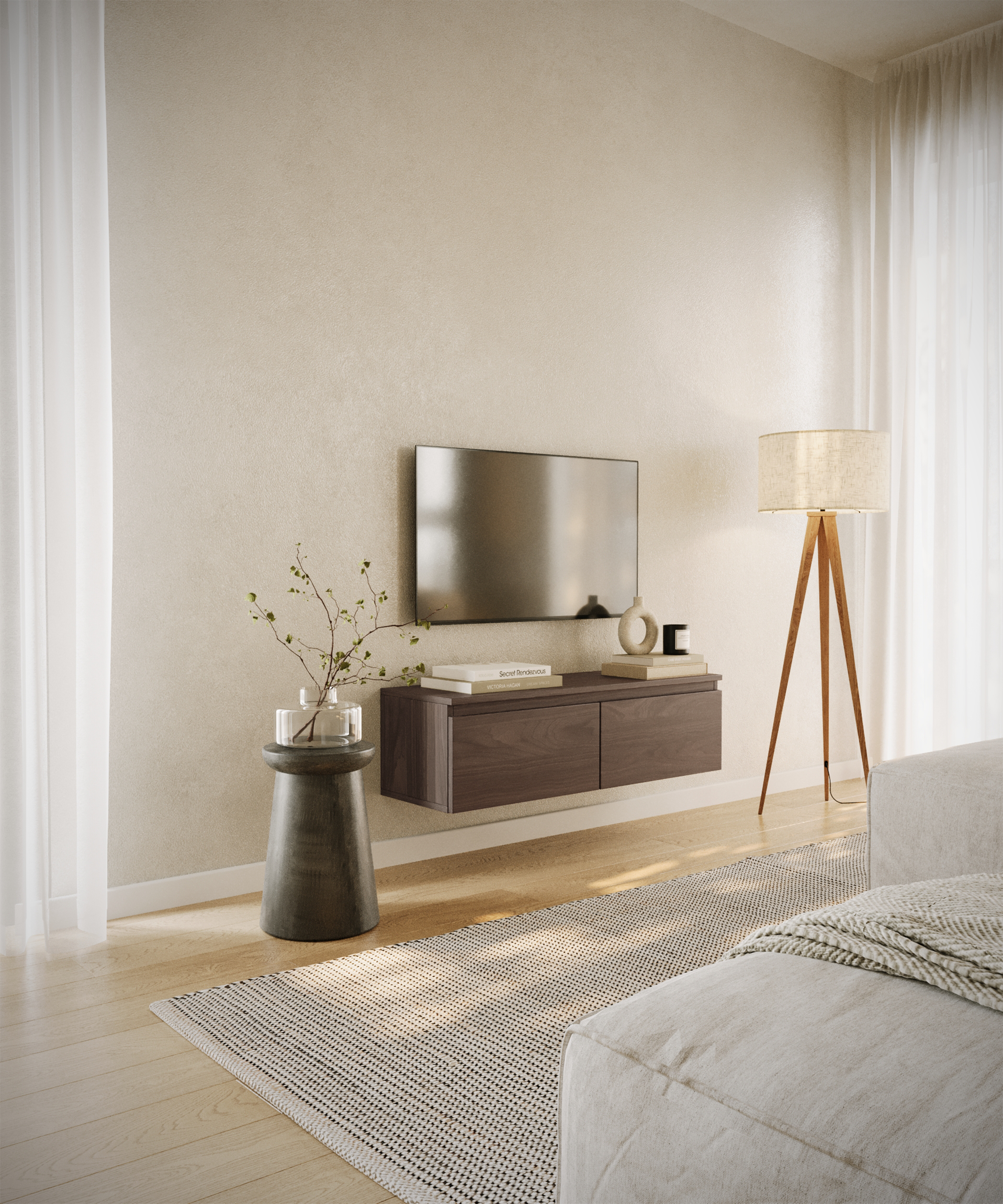 Szafka RTV Bemmi wisząca 100 cm orzech wisconsin