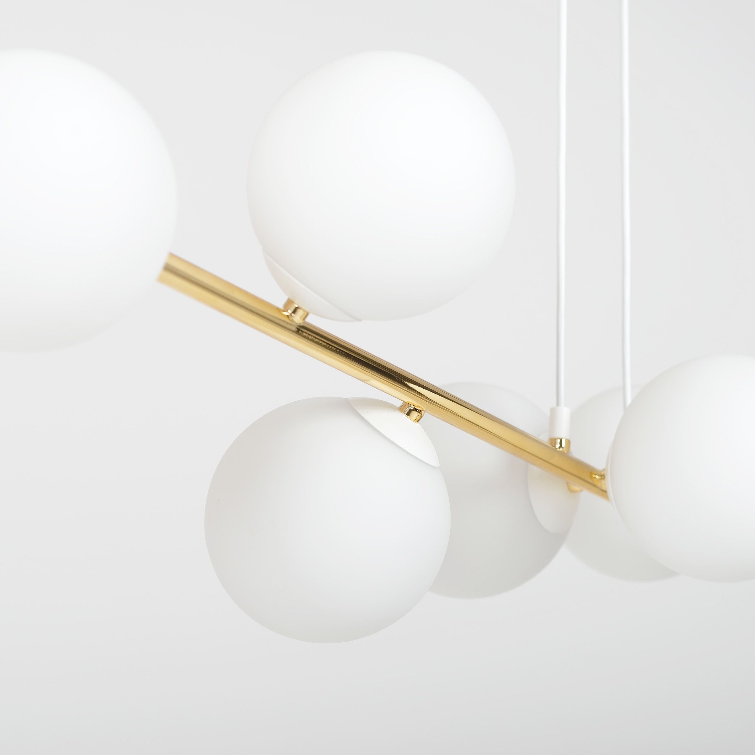 Lampa wisząca Bestalles biało-złota x8
