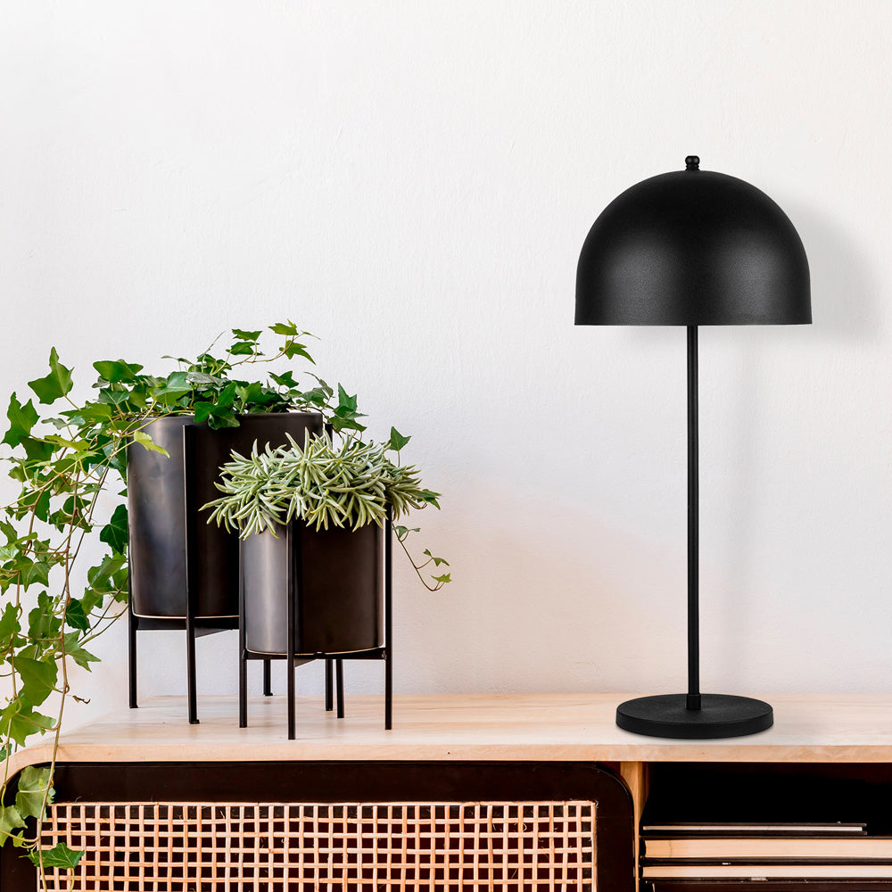 Lampa stołowa Biesta półkole średnica 24 cm czarna
