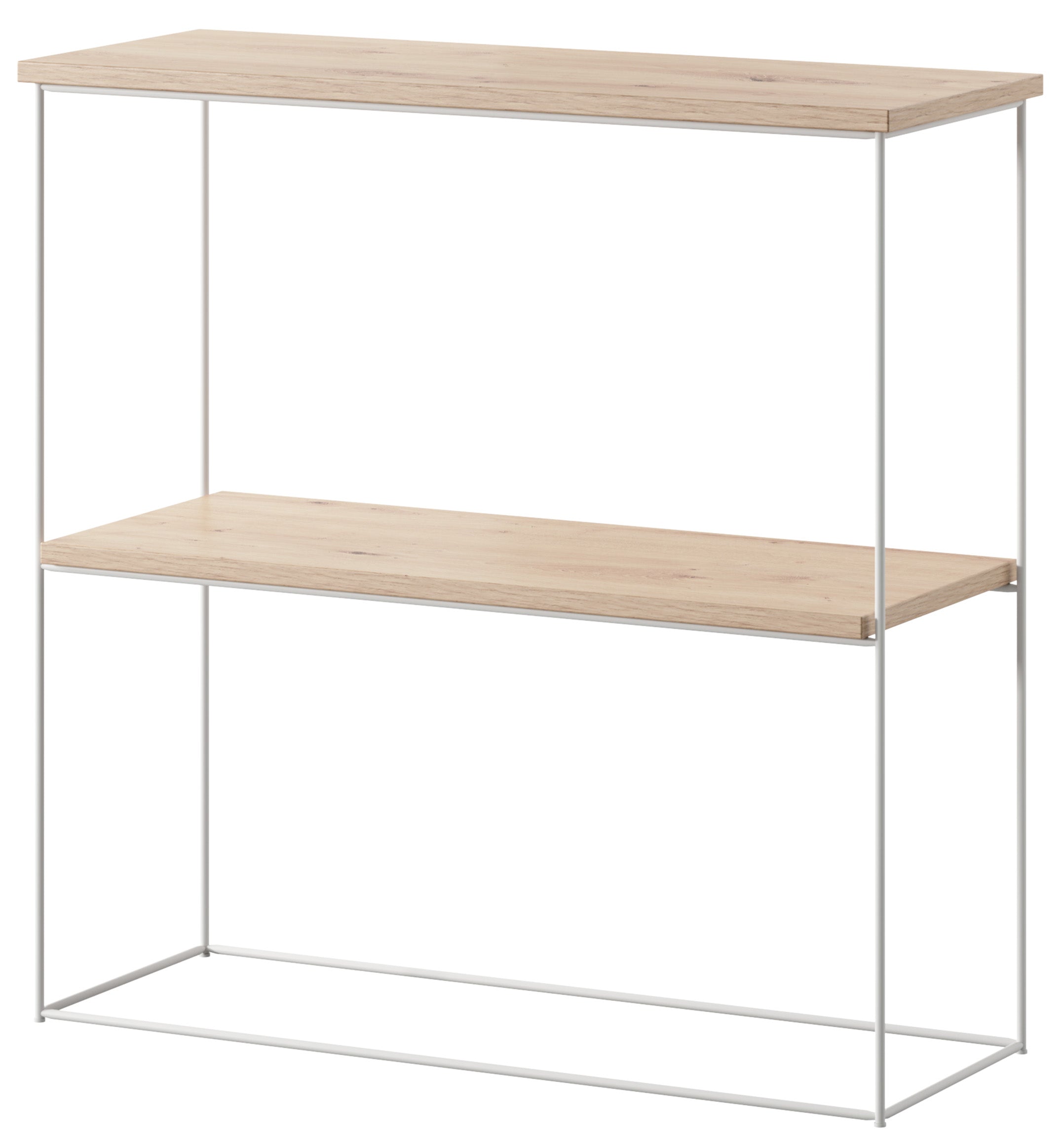 Konsola Toni z półką 80 cm Dąb artisan z białymi nogami