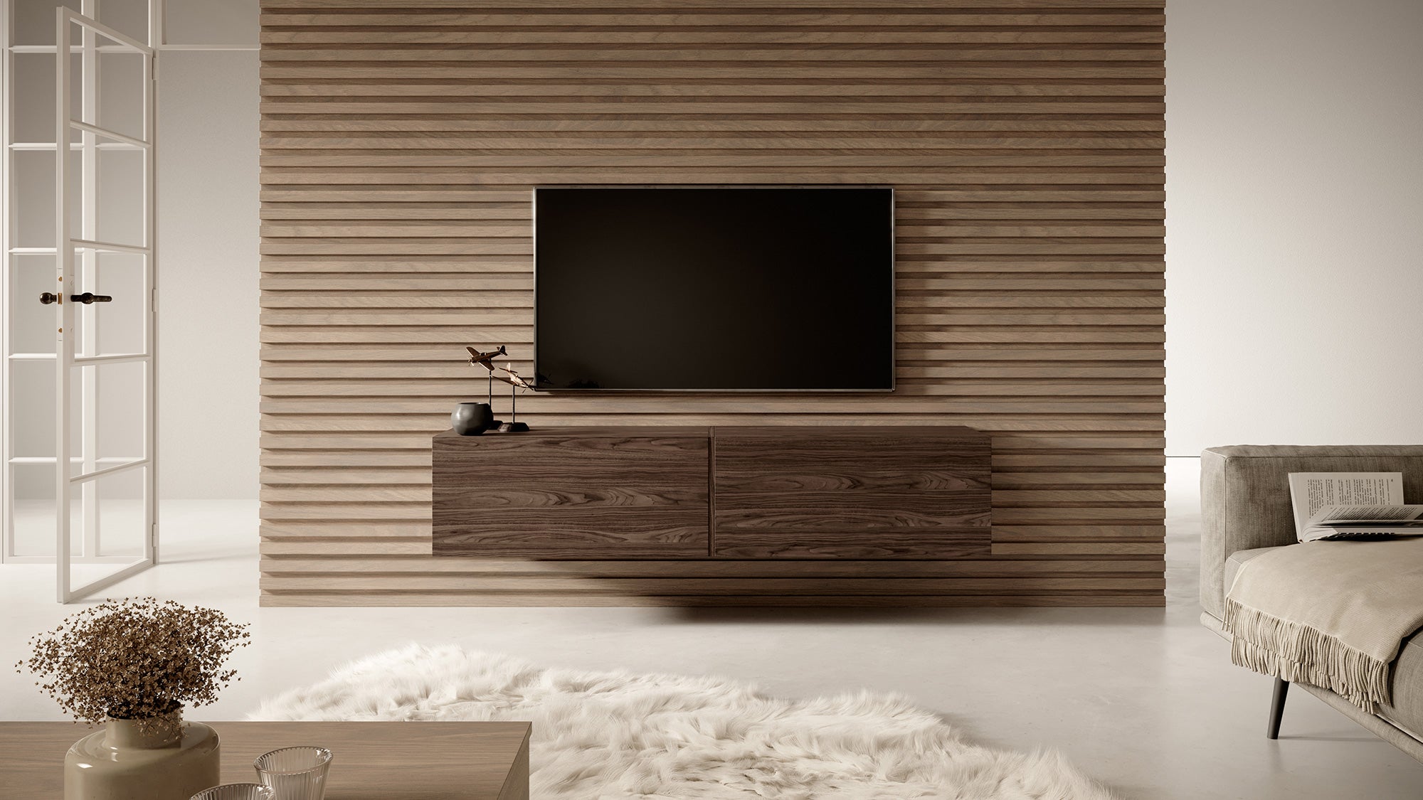 Szafka RTV Bisira 140 cm Orzech