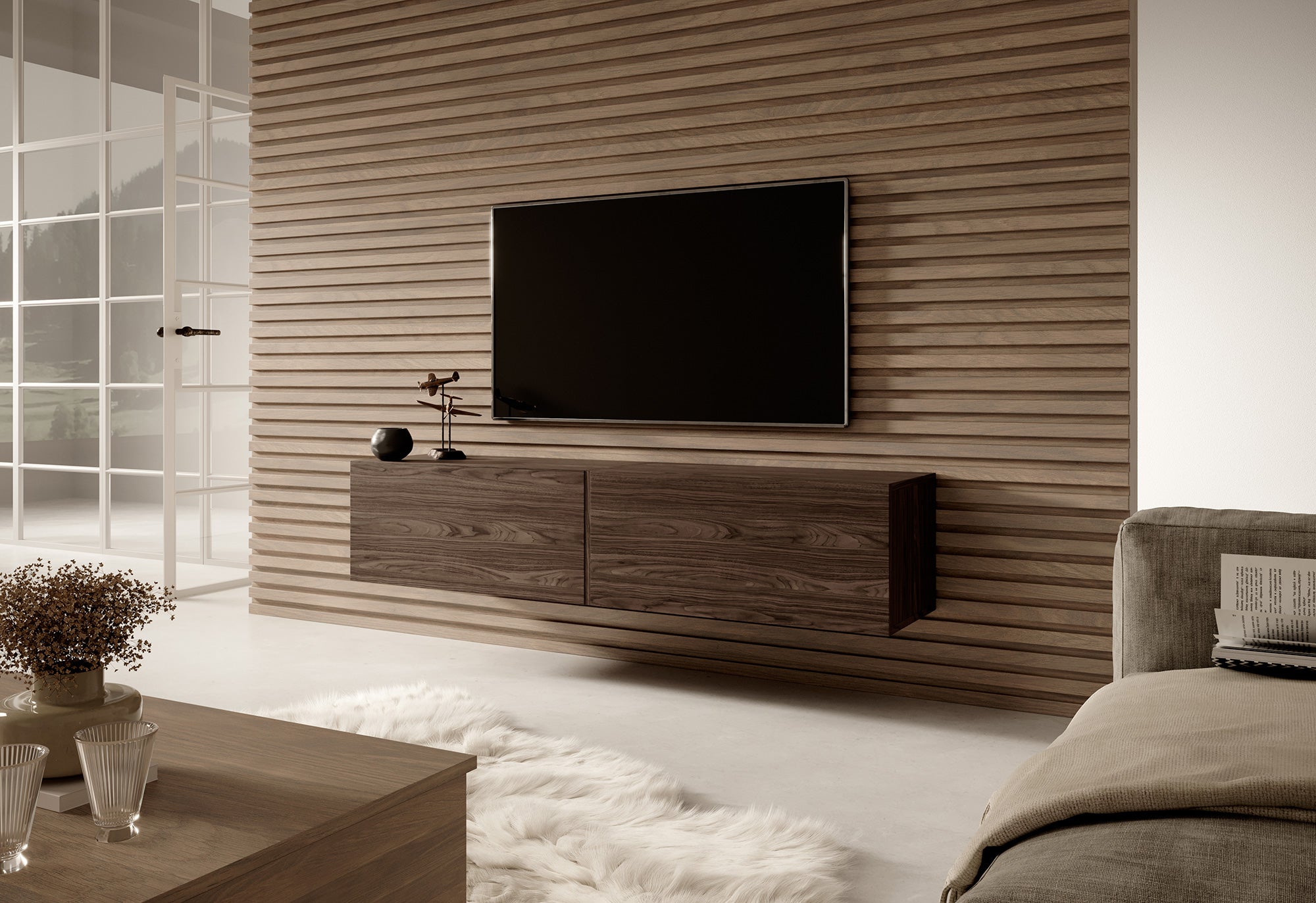 Szafka RTV Bisira 140 cm Orzech