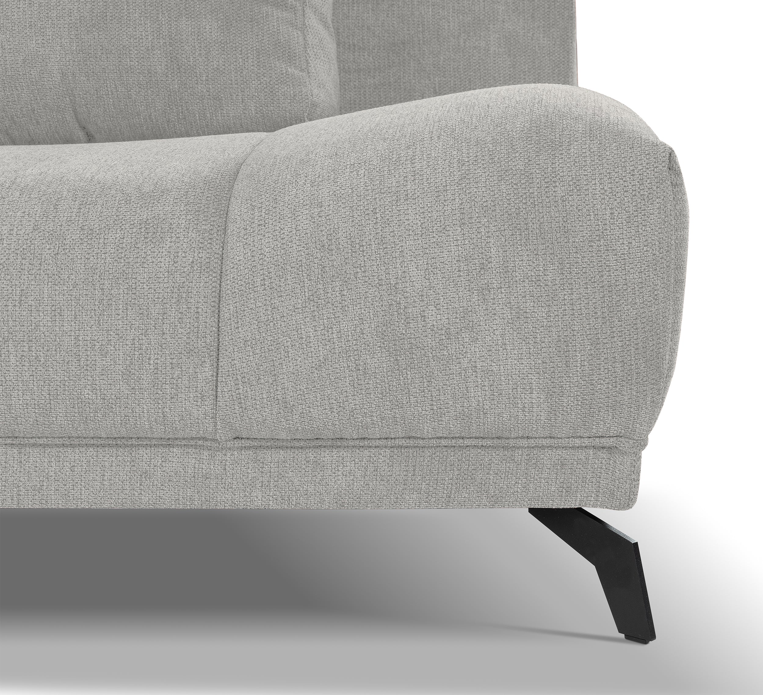 Narożnik z funkcją spania Felipe L-kształtny lewostronny z pojemnikiem jasnoszary szenil hydrofobowy