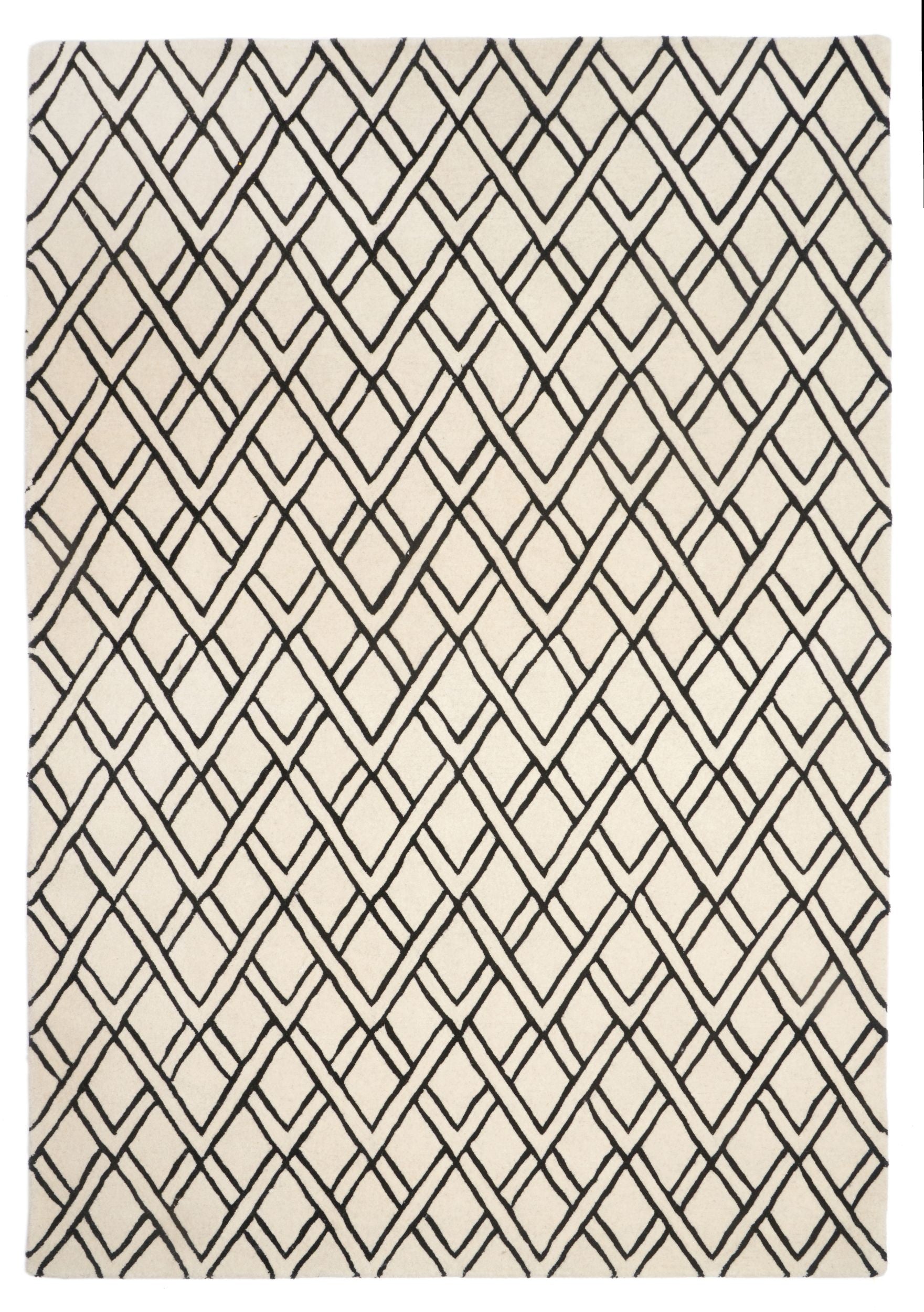 Dywan wełniany Brooklyn 160x230 cm kremowo-czarny