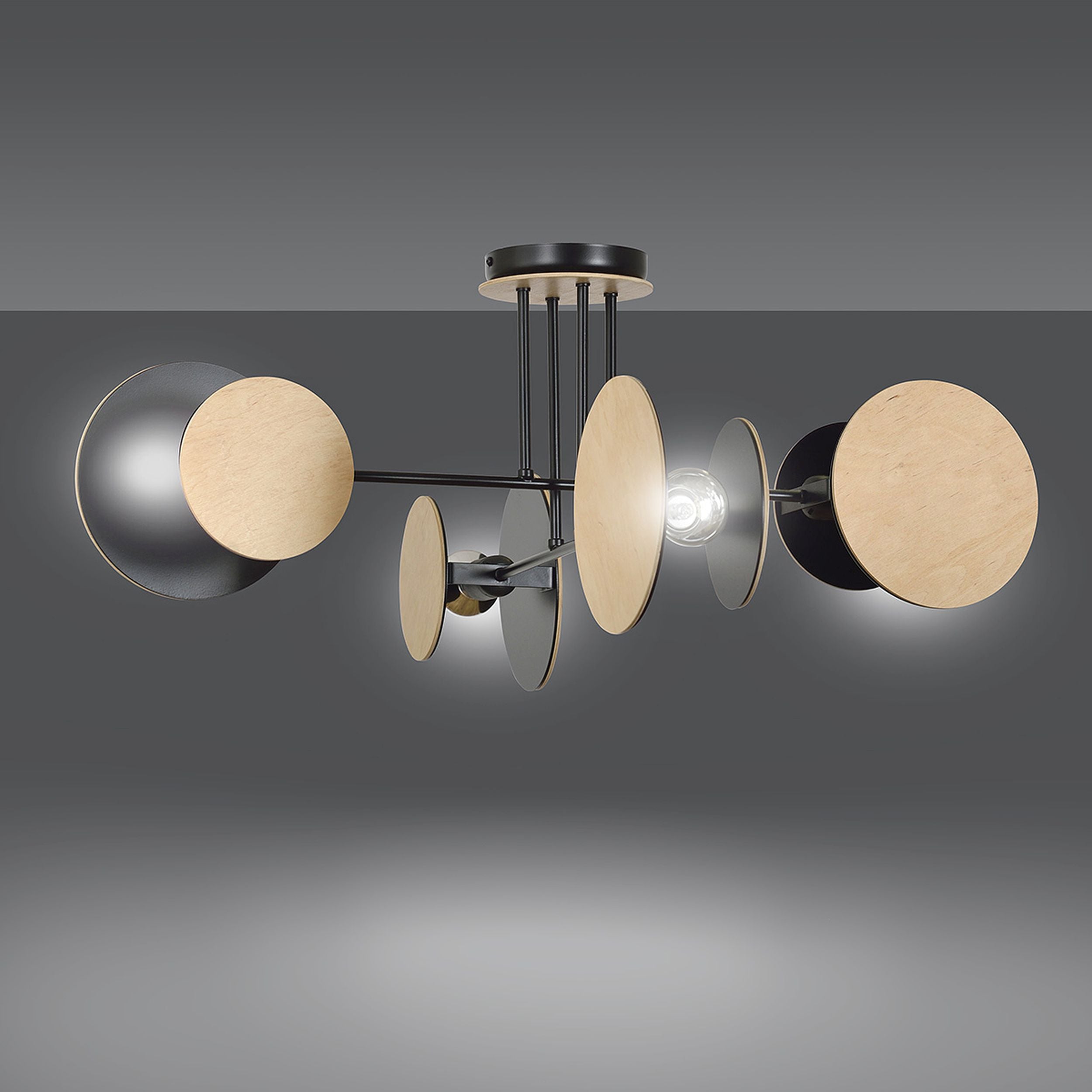 Lampa sufitowa Busalla czarna