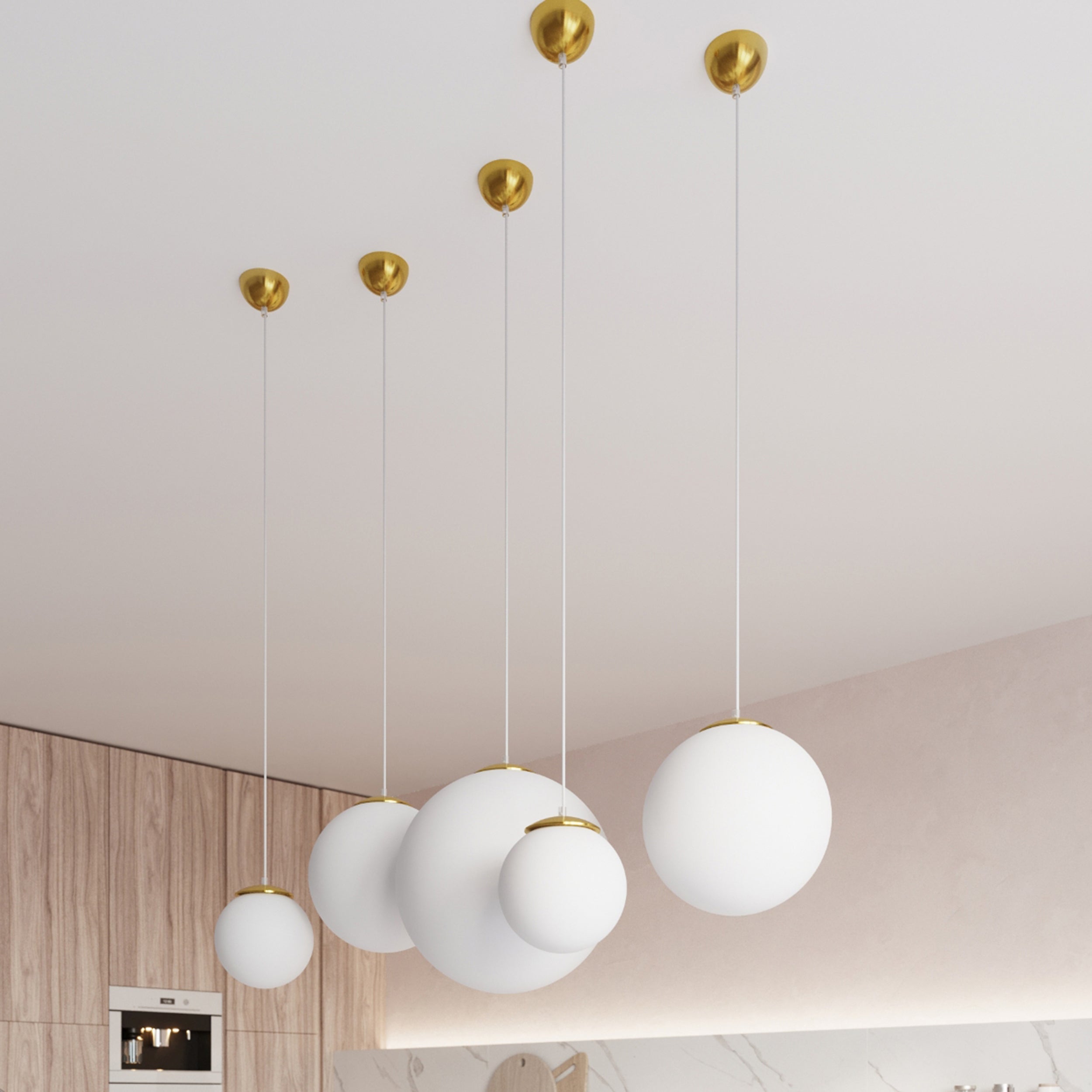 Lampa wisząca Blowly średnica 20 cm złota