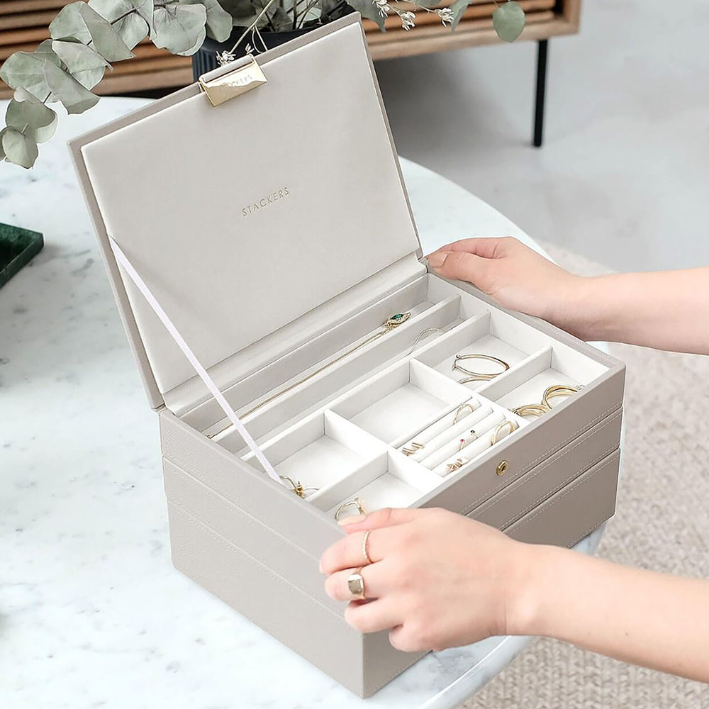 Szkatułka na biżuterię Classic Jewellery Box szaro-brązowy
