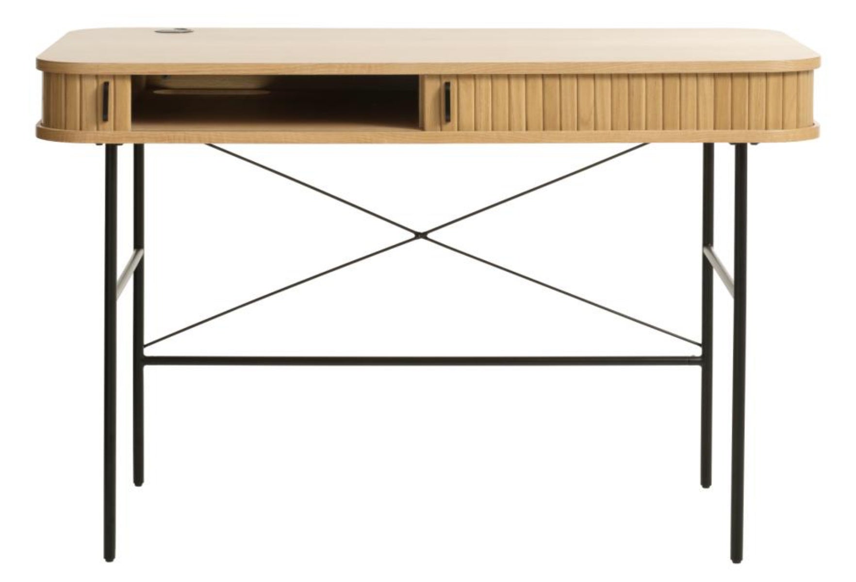 Biurko Gativel 120x60 cm lamele dąb naturalny