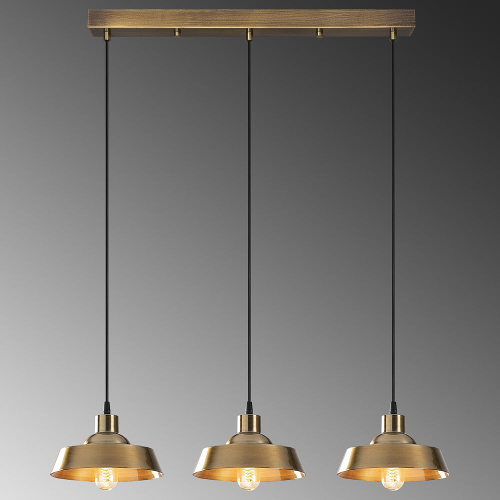 Lampa wisząca Frodes x3 złota