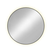 Lustro z podświetleniem led Bright Premium średnica 80 cm czarne/ ciepła barwa światła