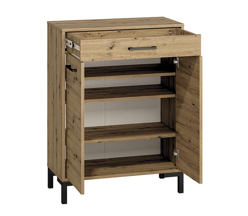 Szafka na buty Ballarti 70 cm dwudrzwiowa Dąb artisan