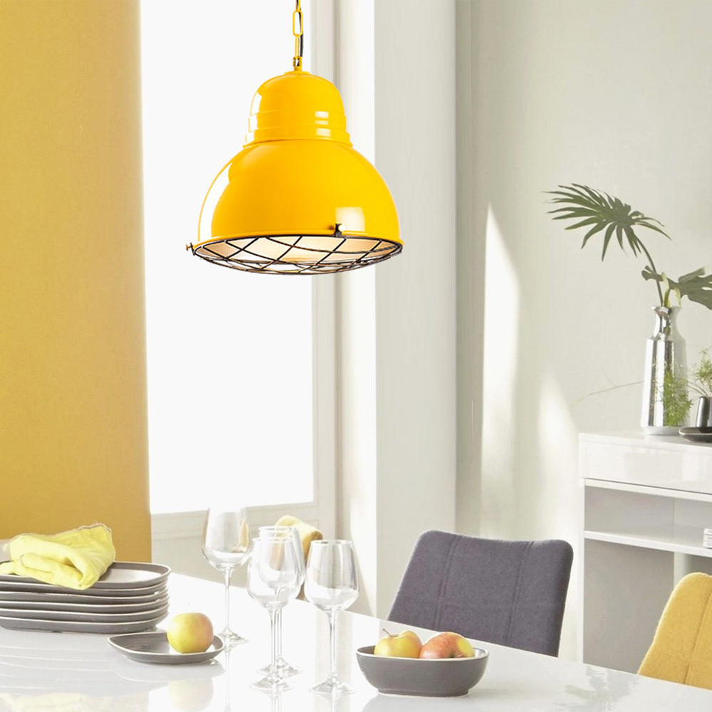 Lampa sufitowa Ardulace industrialna średnica 31 cm żółta
