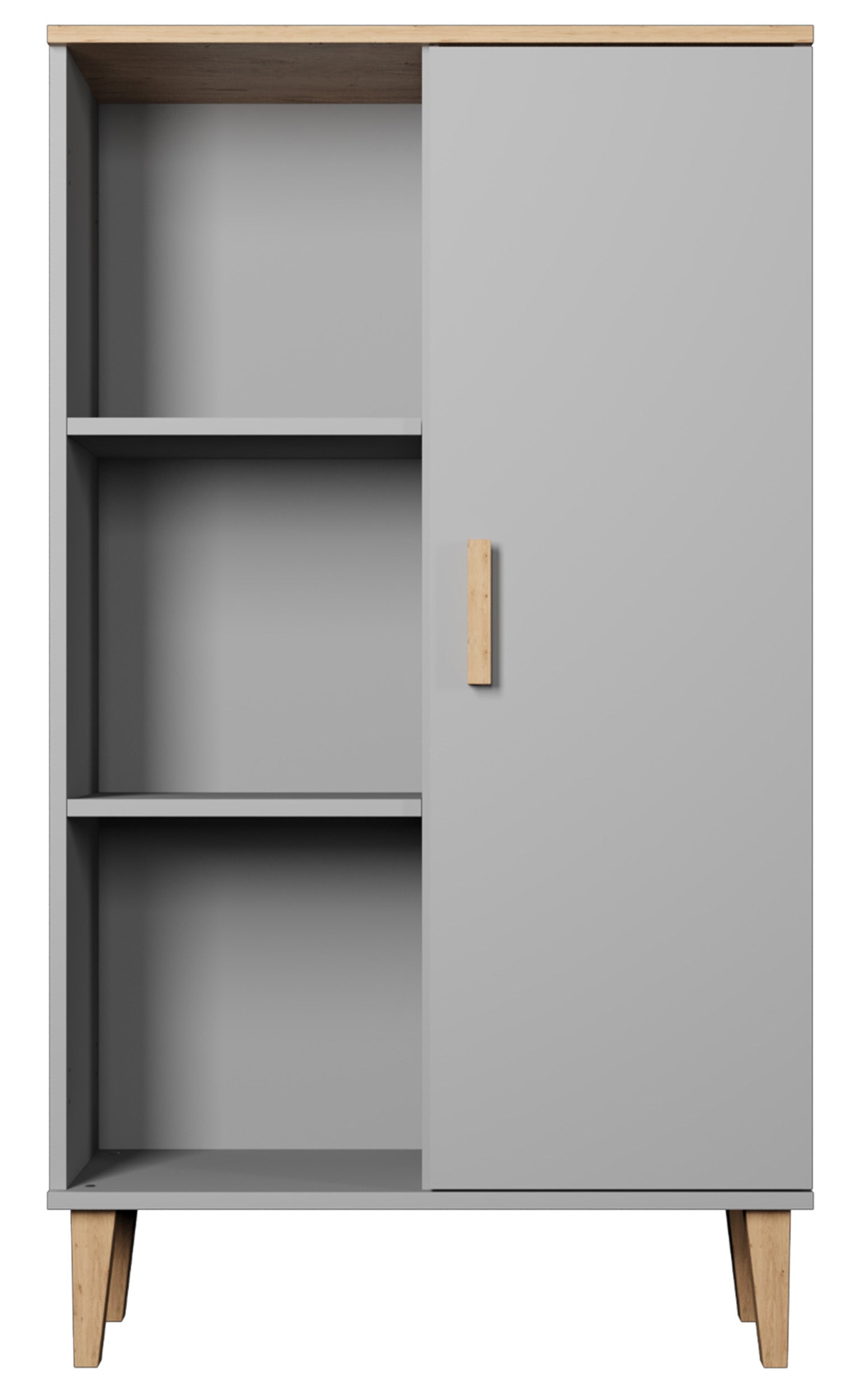 Regał zamykany Sakena szary