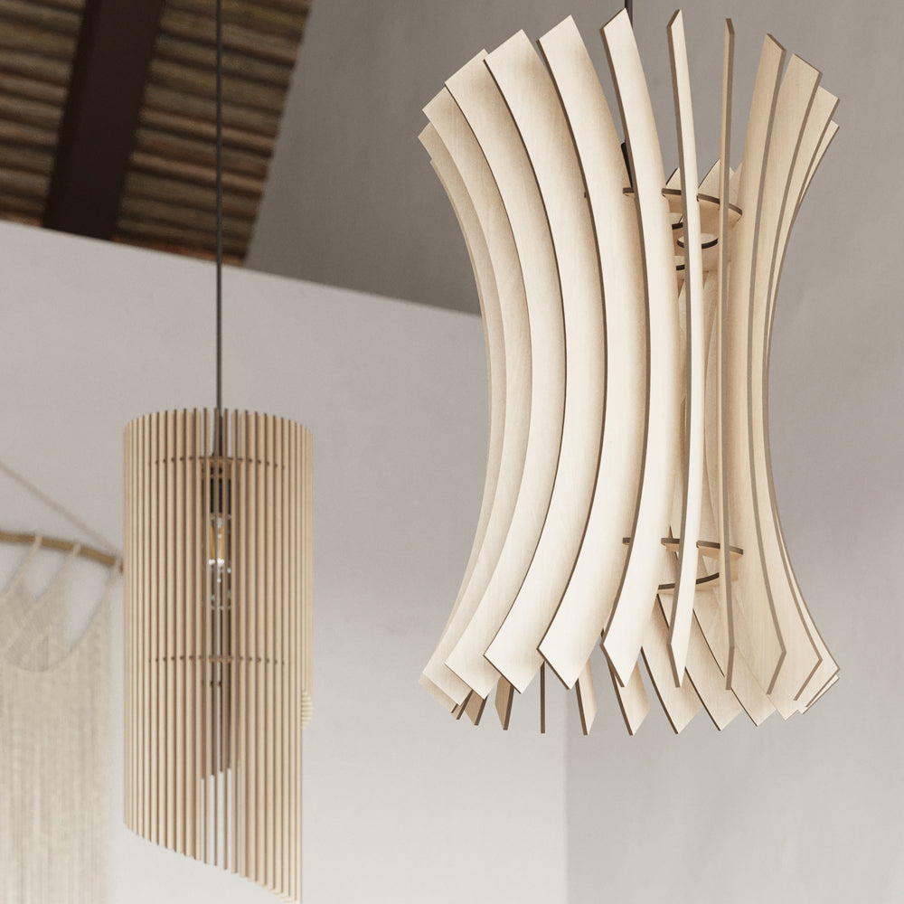 Lampa wisząca Ornesi drewniana średnica 30 cm
