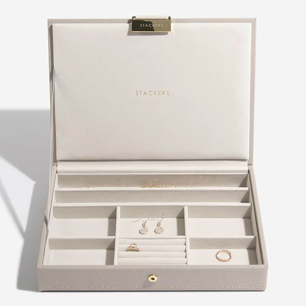 Szkatułka na biżuterię Classic Jewellery Box szaro-brązowy